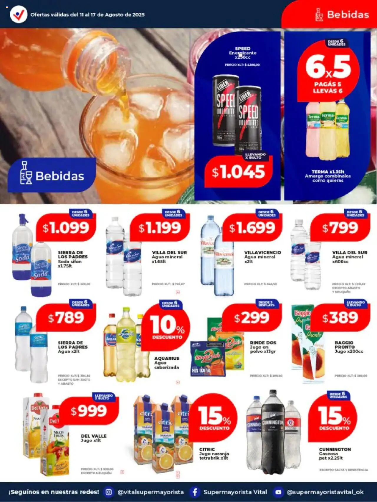 Vital ofertas │ válido desde el 11.08.2025 | Página: 13 | Productos: Polvo, Gaseosa, Agua, Sierra