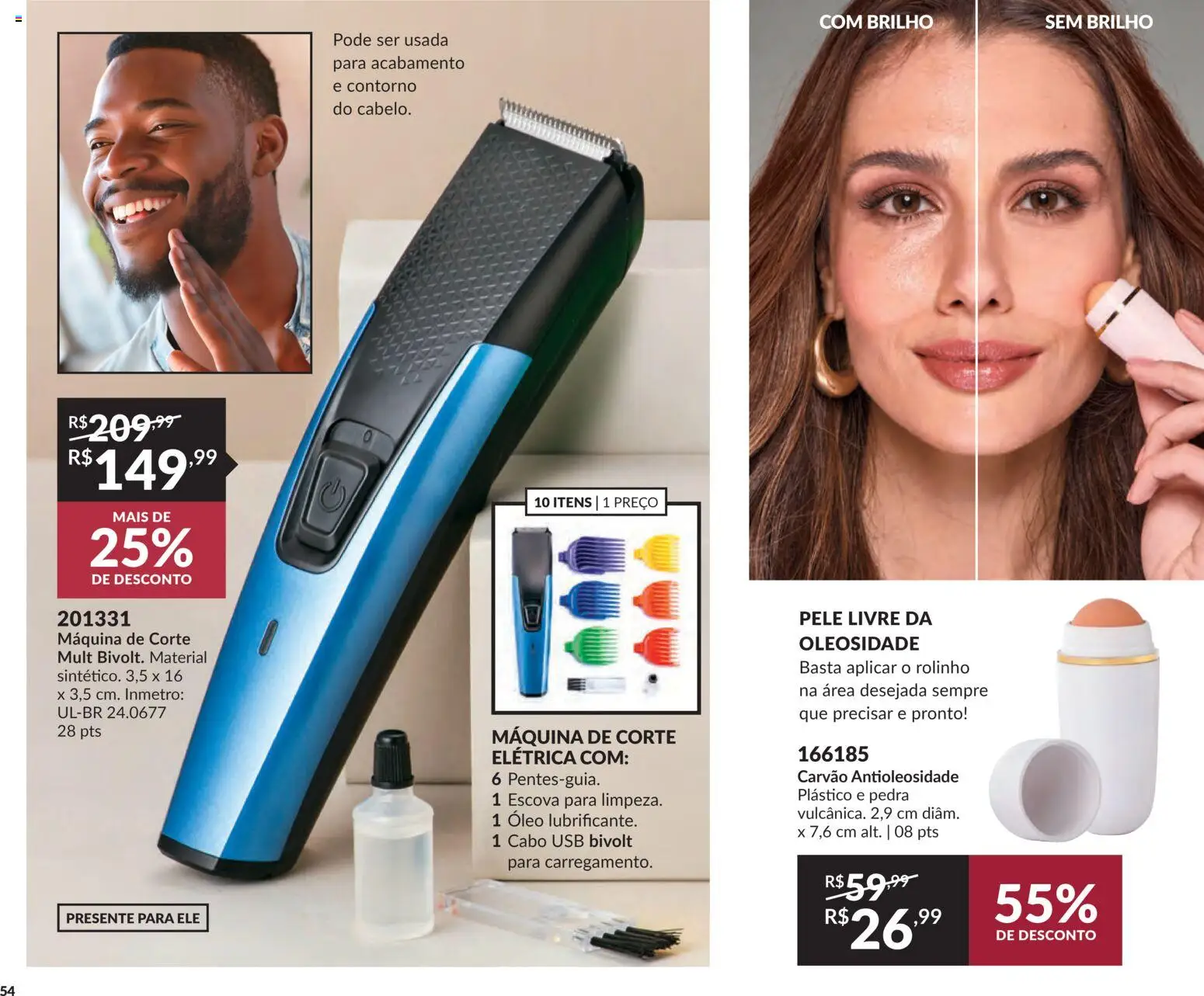 Avon Folheto - válido de 18.02.2026 | Página: 54 | Produtos: Escova, Óleo, Cabo, USB
