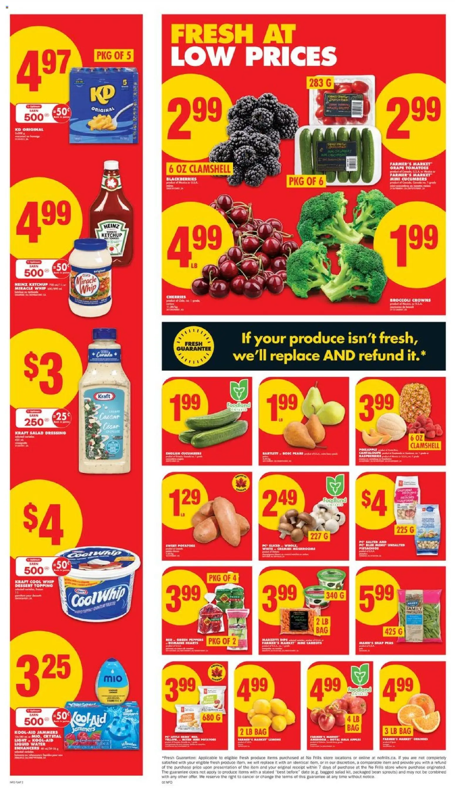 No Frills flyer valid from 25.12.2025 | Page: 2 | Products: Cucumbers, PC, Cheese, Tomatoes