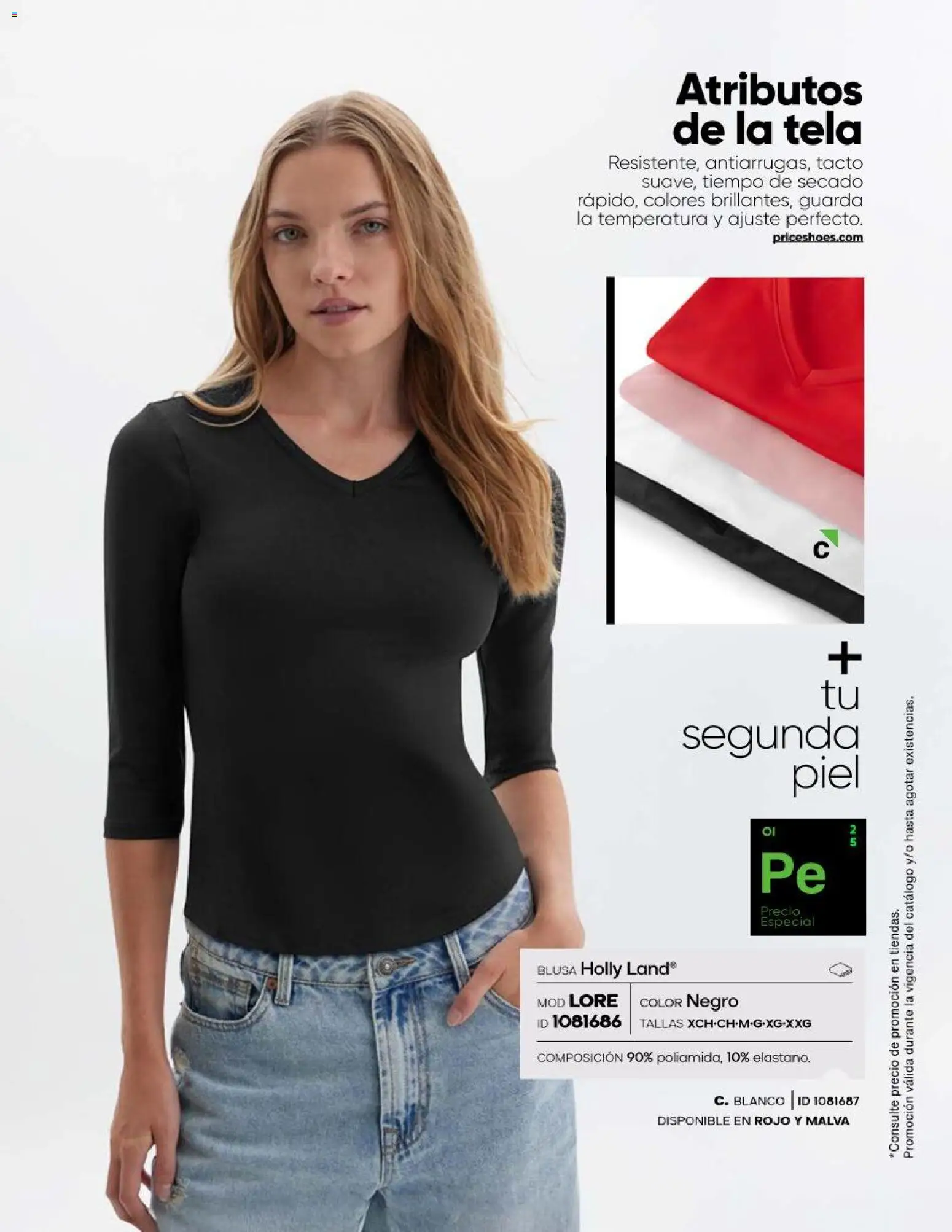 Nuevas ofertas de Price Shoes válidas en toda la República Mexicana desde el 27.10.2025. ¡Encuentra las mejores ofertas en Price Shoes catálogo Todo en uno! | Página: 379 | Productos: Blusa