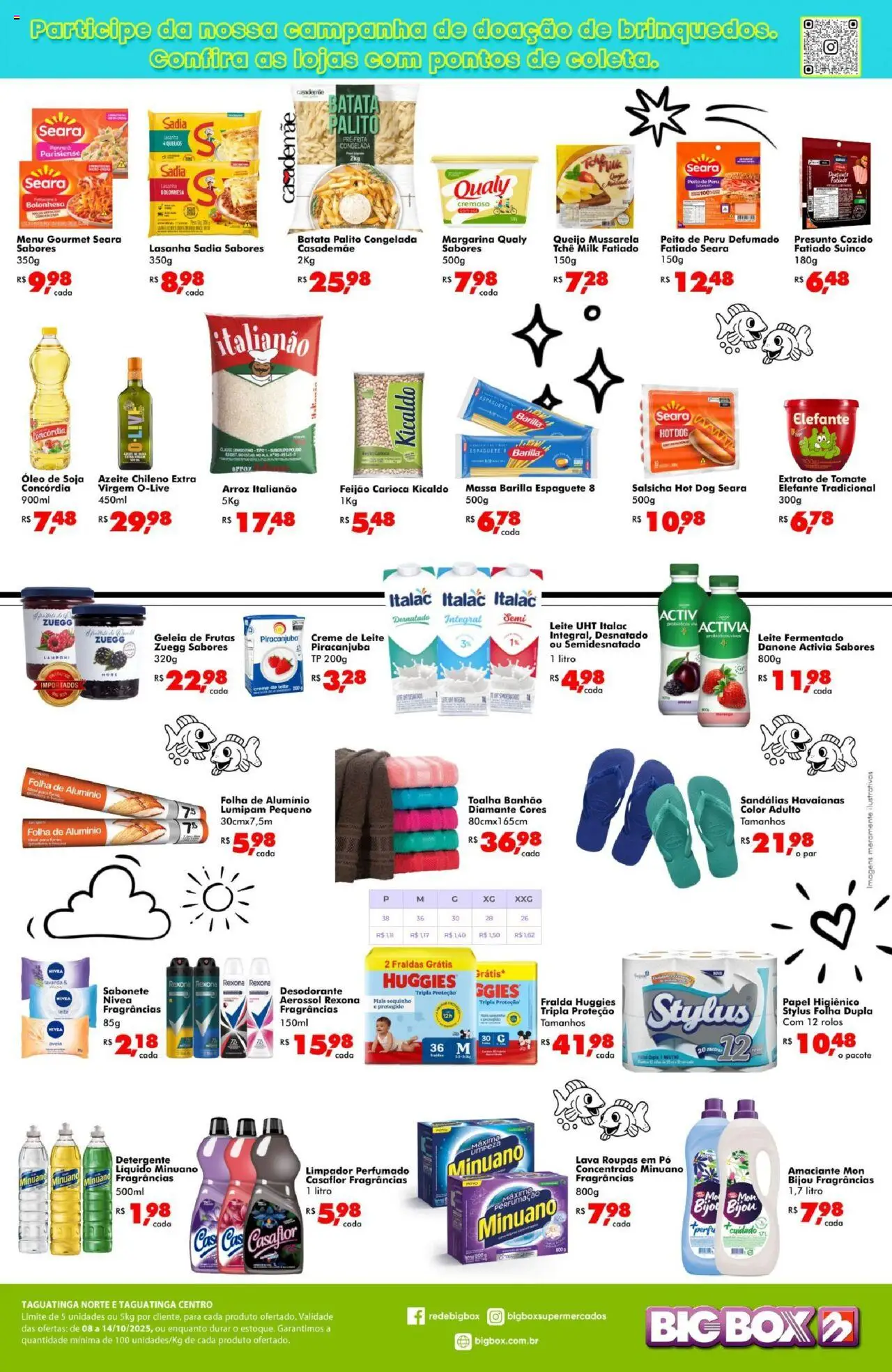 Big Box Folheto - válido de 08.10.2025 | Página: 2 | Produtos: Detergente, Sandálias, Aveia, Soja
