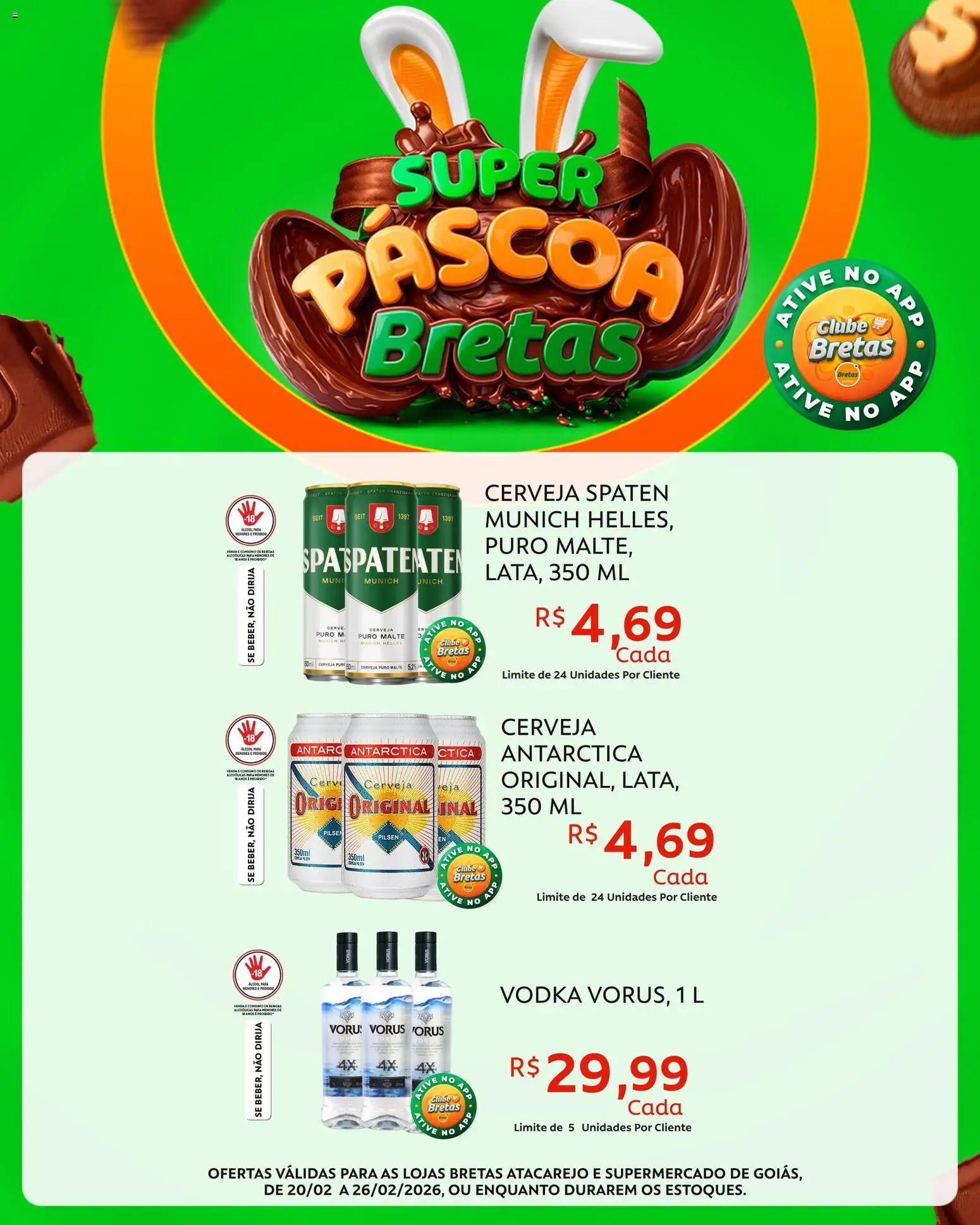 Bretas Folheto - válido de 20.02.2026 | Página: 6 | Produtos: Cerveja, Vodka