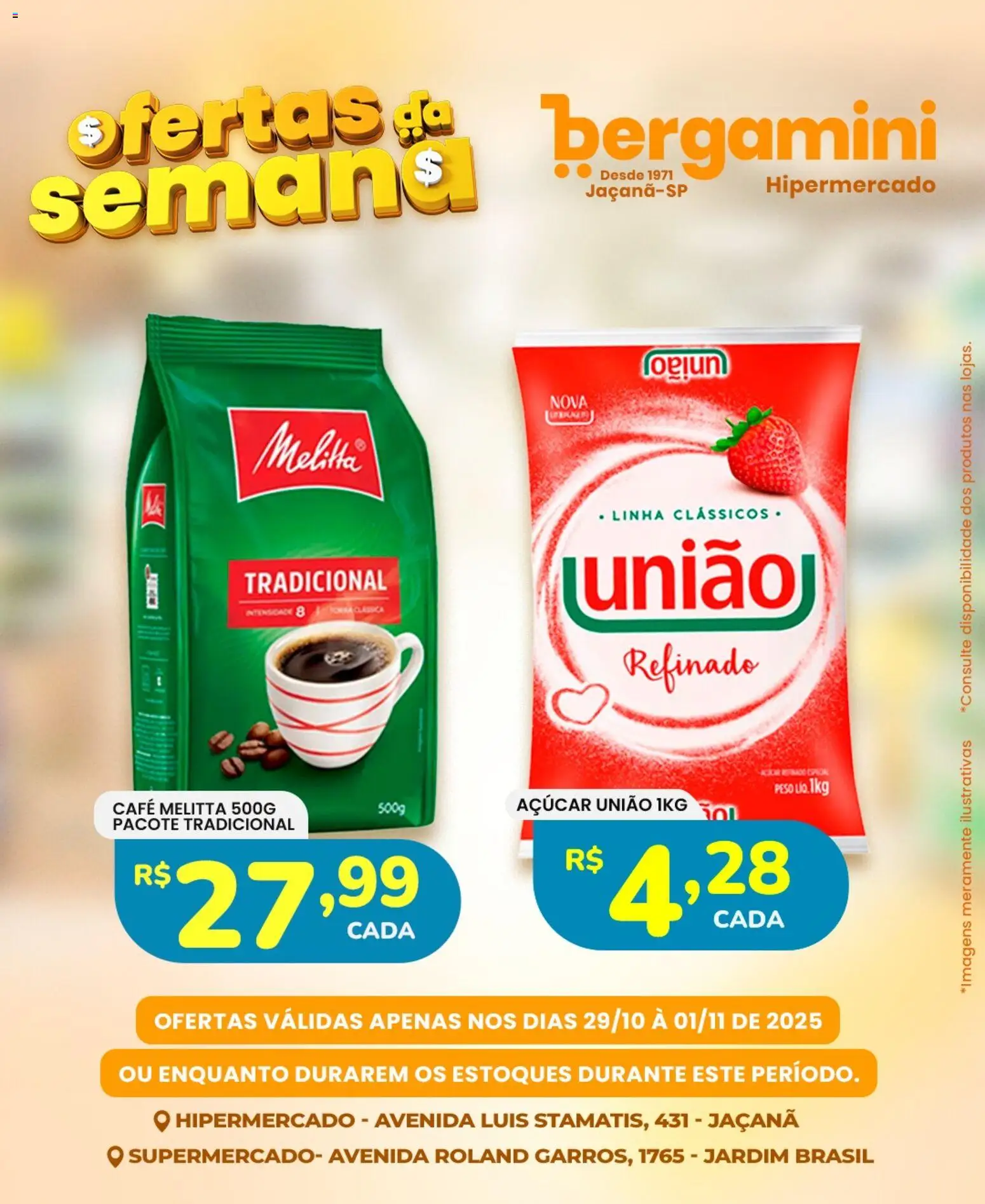 Supermercado Bergamini Folheto - válido de 29.10.2025 | Página: 6 | Produtos: Café, Açúcar