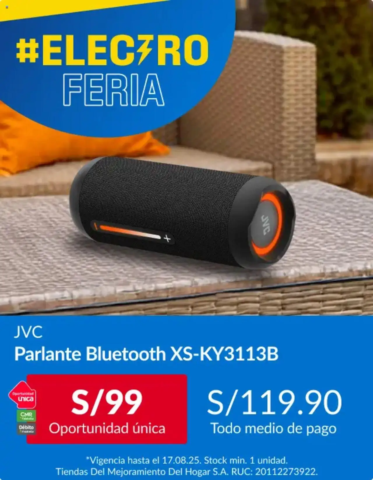 Catálogo Sodimac válido desde 11.08.2025 | Página: 1 | Productos: Parlante