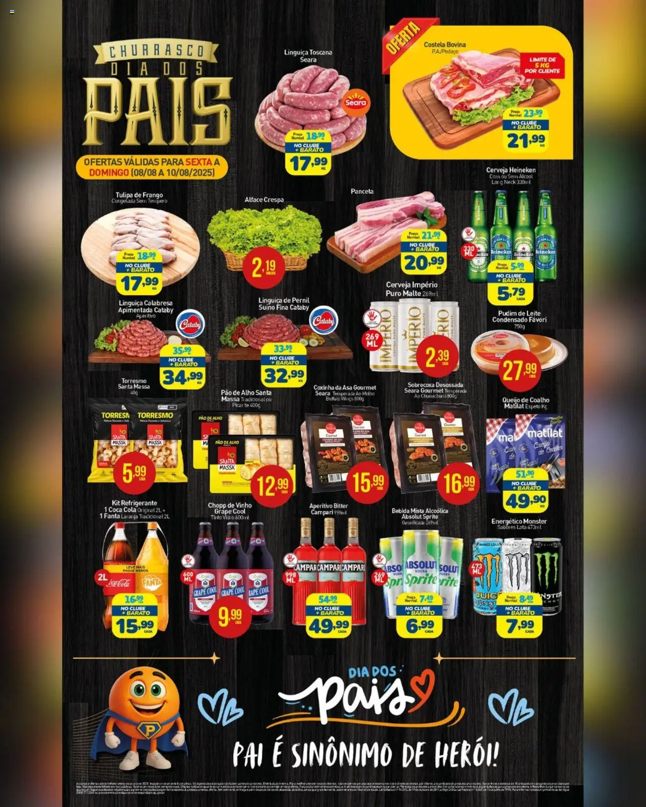 Rede Bom Lugar Folheto - válido de 08.08.2025 | Página: 4 | Produtos: Fanta, Pao de alho, Cola, Heineken