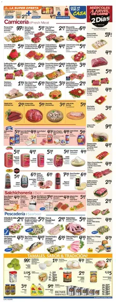 Preview of El Super weekly ads valid from 24.12.2025 | Page: 3 | Products: Cheese, Salami, Beef, Seafood