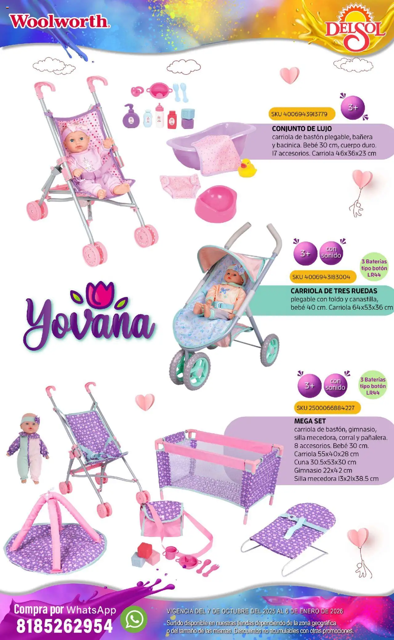 Nuevas ofertas de Del Sol y Woolworth válidas en toda la República Mexicana desde el 07.10.2025. ¡Encuentra las mejores ofertas en Del Sol y Woolworth - Catálogo Castillo Del Juguete! | Página: 72 | Productos: Toldo, Silla, Conjunto, Cuna