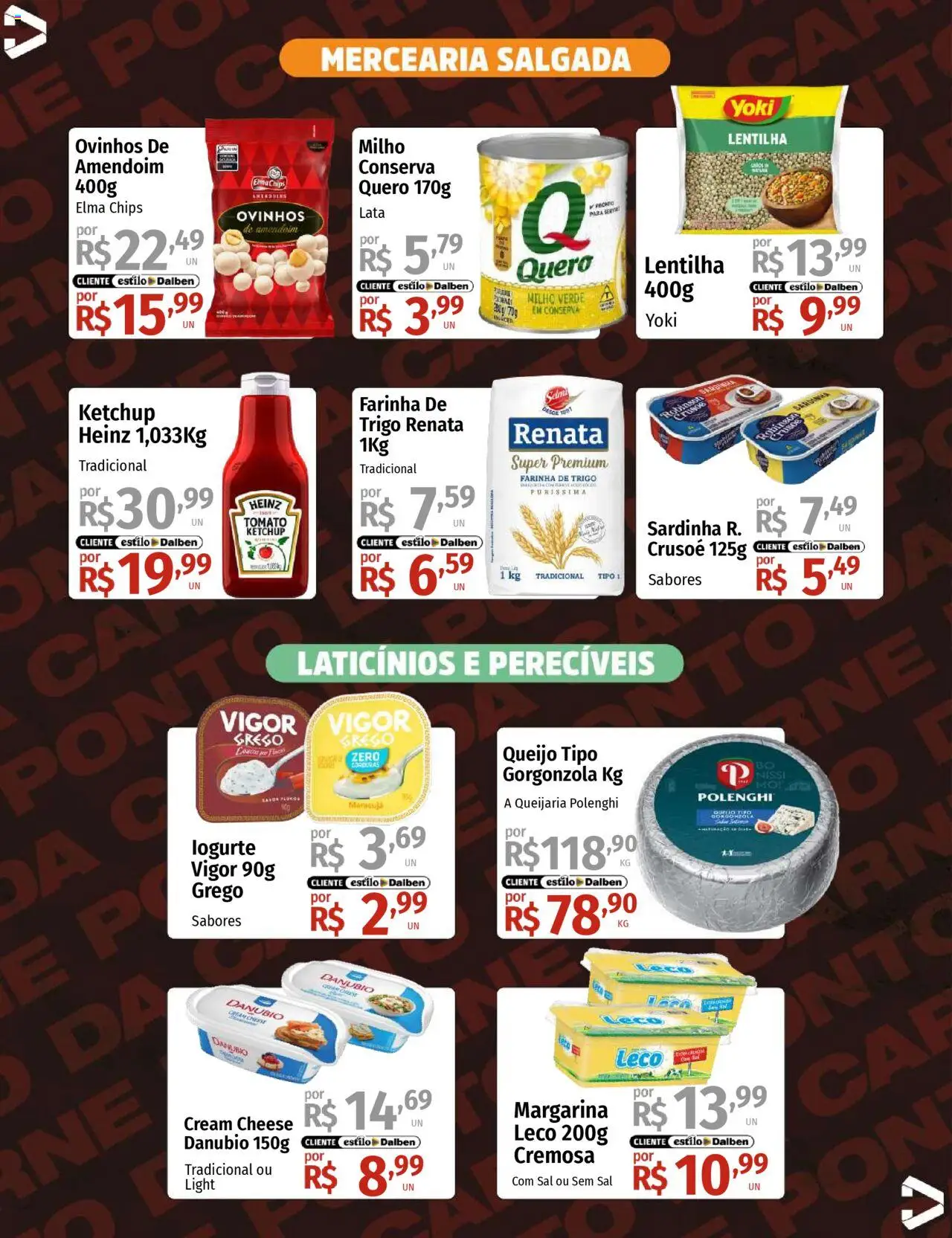 Supermercado Dalben Folheto - válido de 06.08.2025 | Página: 3 | Produtos: Maracujá, Elma Chips, Queijo, Sardinha