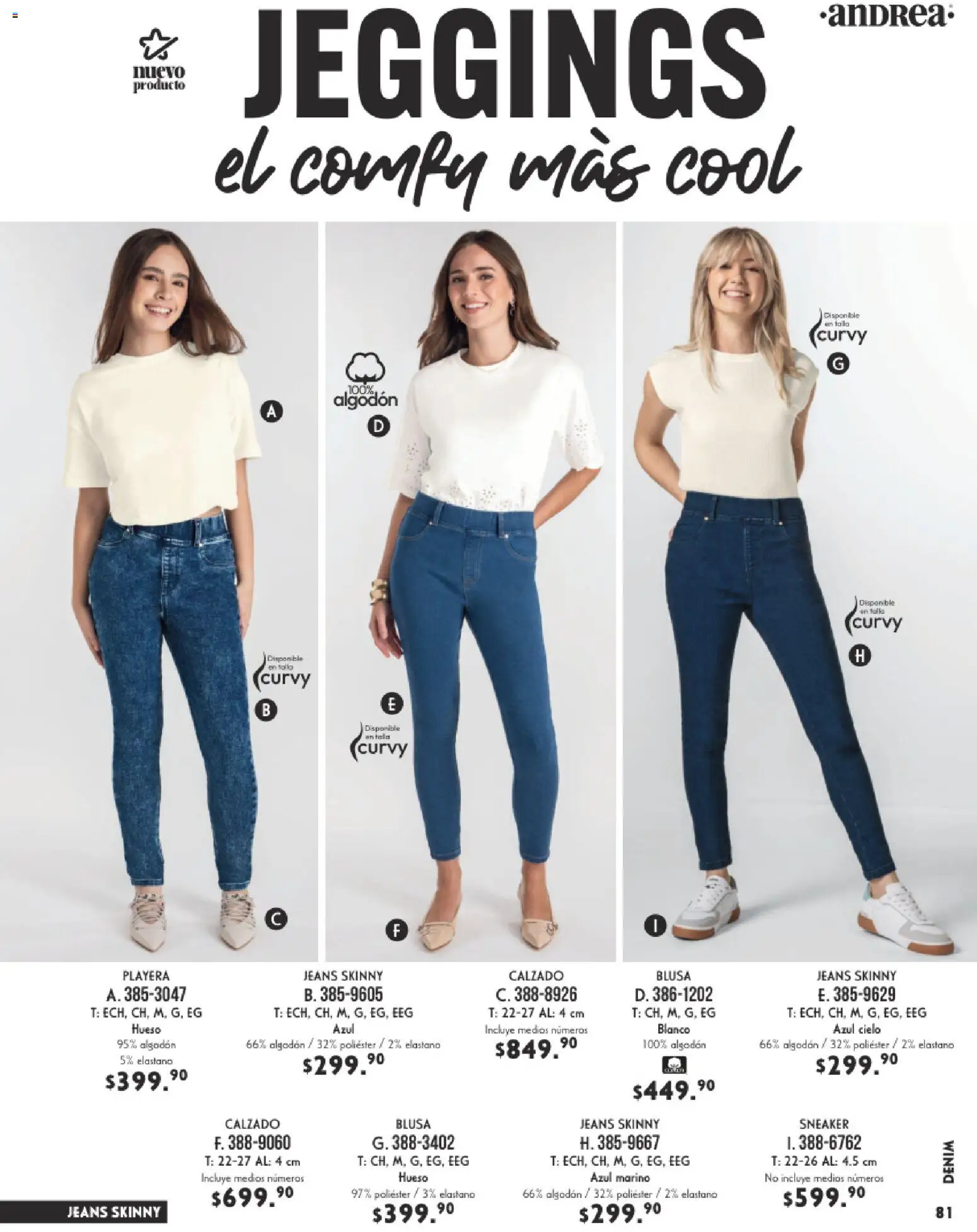 Nuevas ofertas de Andrea válidas en toda la República Mexicana desde el 25.01.2026. ¡Encuentra las mejores ofertas en Andrea catálogo Vestir! | Página: 81 | Productos: Blusa, Algodón, Playera