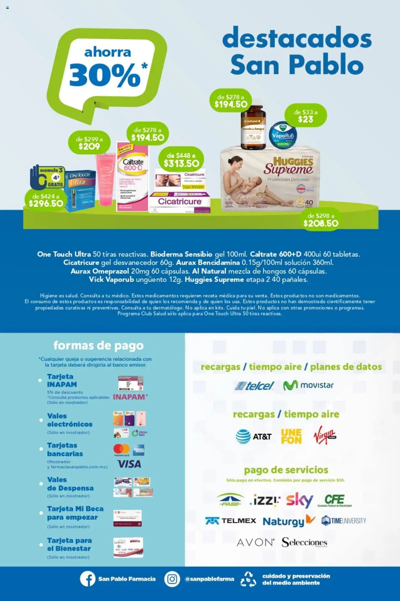 Nuevas ofertas de Farmacia San Pablo válidas en toda la República Mexicana desde el 12.10.2025. ¡Encuentra las mejores ofertas en Farmacia San Pablo - Catálogo! | Página: 16 | Productos: Hongos, Banco, Despensa
