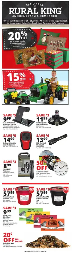 Preview of Rural King weekly ads valid from 20.11.2025
