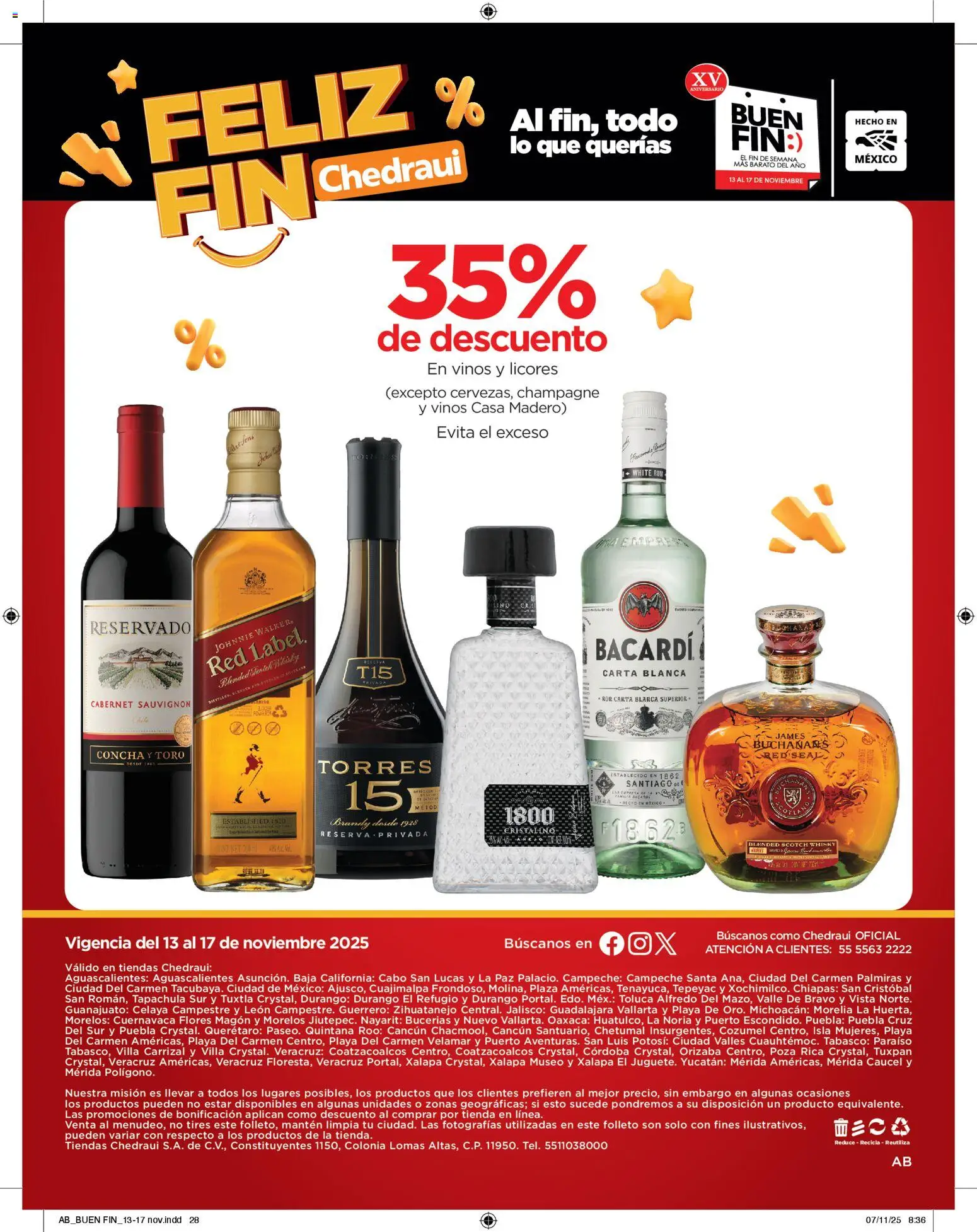 Nuevas ofertas de Chedraui válidas en toda la República Mexicana desde el 13.11.2025. ¡Encuentra las mejores ofertas en Chedraui Buen Fin! | Página: 28 | Productos: Champagne, Whisky
