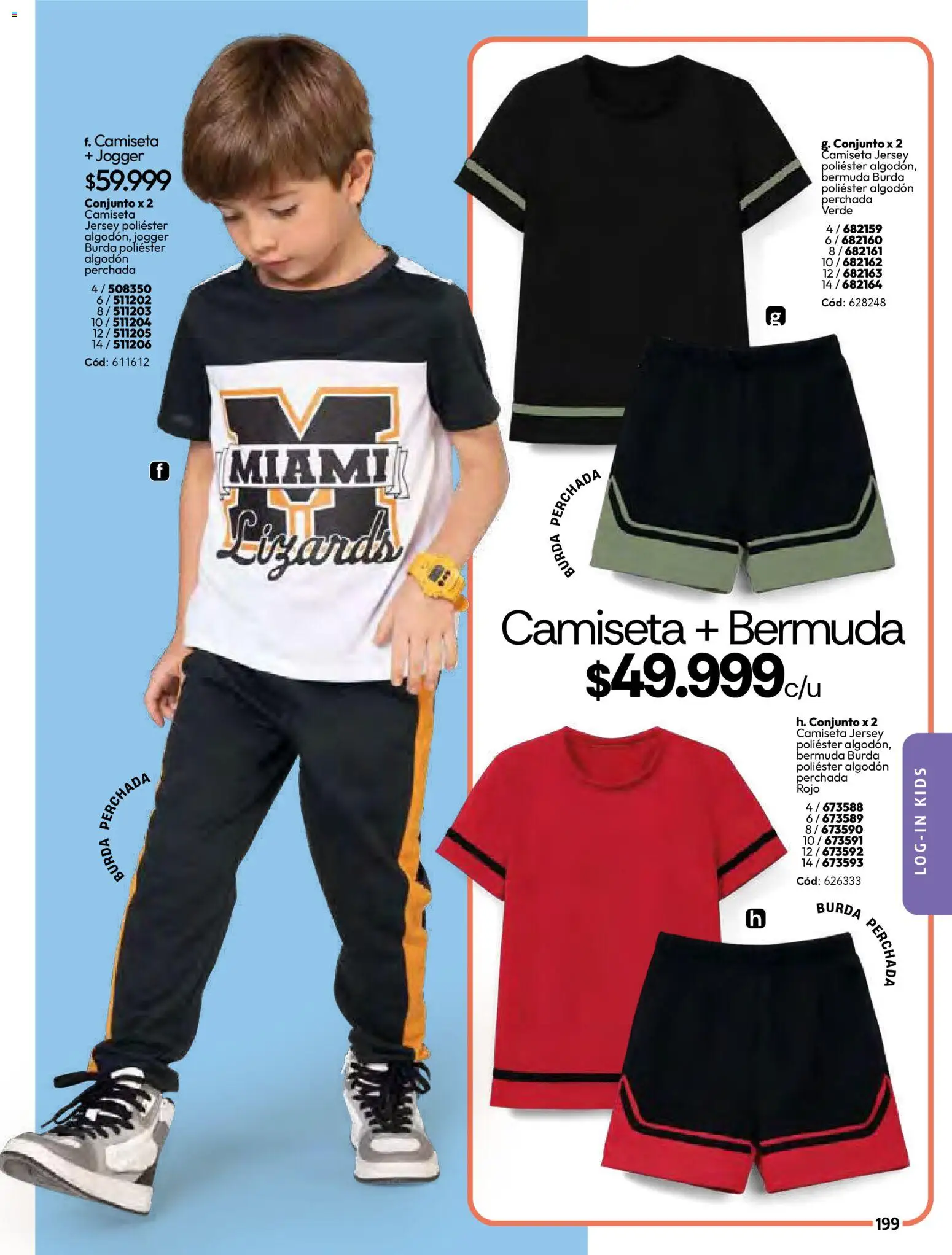 Pacifika revista - valida desde el 01.03.2026 | Página: 201 | Productos: Algodón, Bermuda, Camiseta, Conjunto