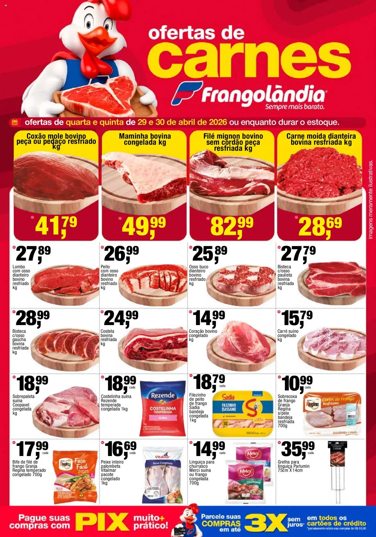 Frangolândia Folheto - válido de 29.04.2026 | Página: 1 | Produtos: Lombo, Peixe, Carne, Carne moída