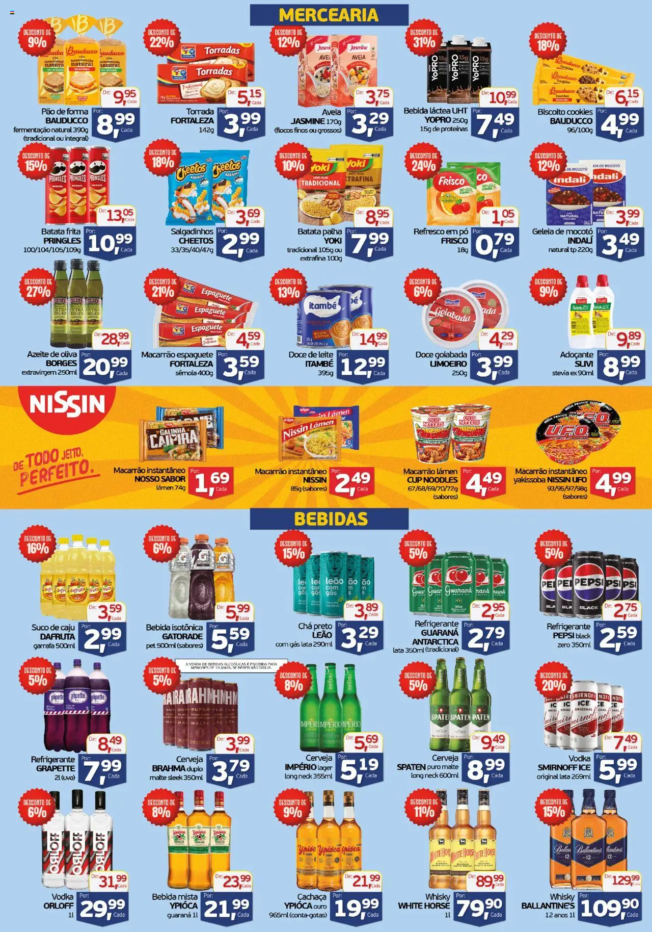 Cometa Supermercados Folheto - válido de 26.08.2025 | Página: 2 | Produtos: Cachaça, Macarrão, Flocos, Macarrão instantâneo