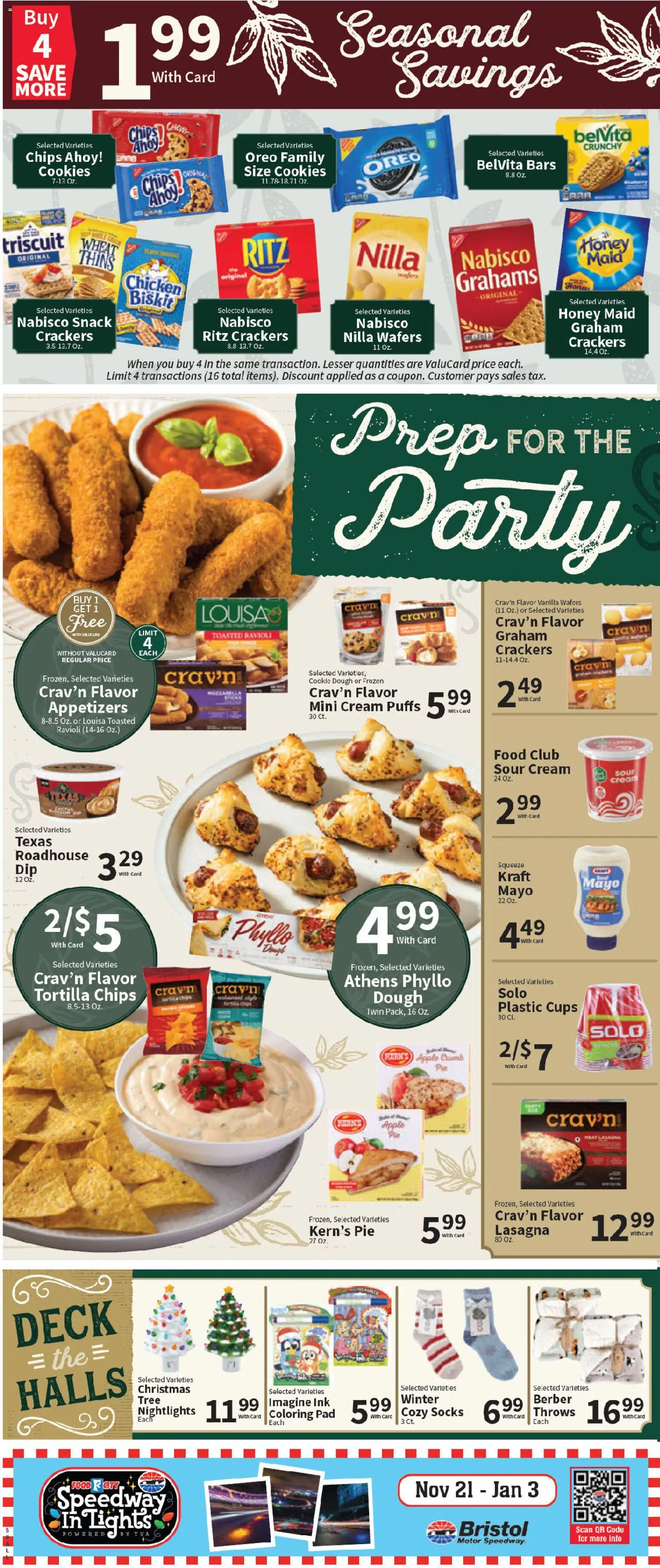 Food City Weekly Ad - valid from 03.12.2025 | Page: 7 | Products: Sour cream, Chips, Cookies, Socks
