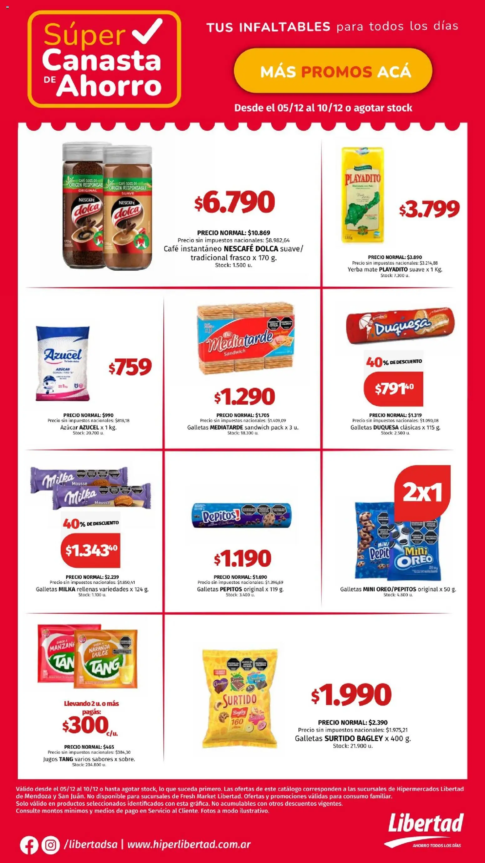 Hipermercado Libertad catálogo │ válido desde el 05.12.2025 | Página: 5 | Productos: Mousse, Frasco, Café, Canasta