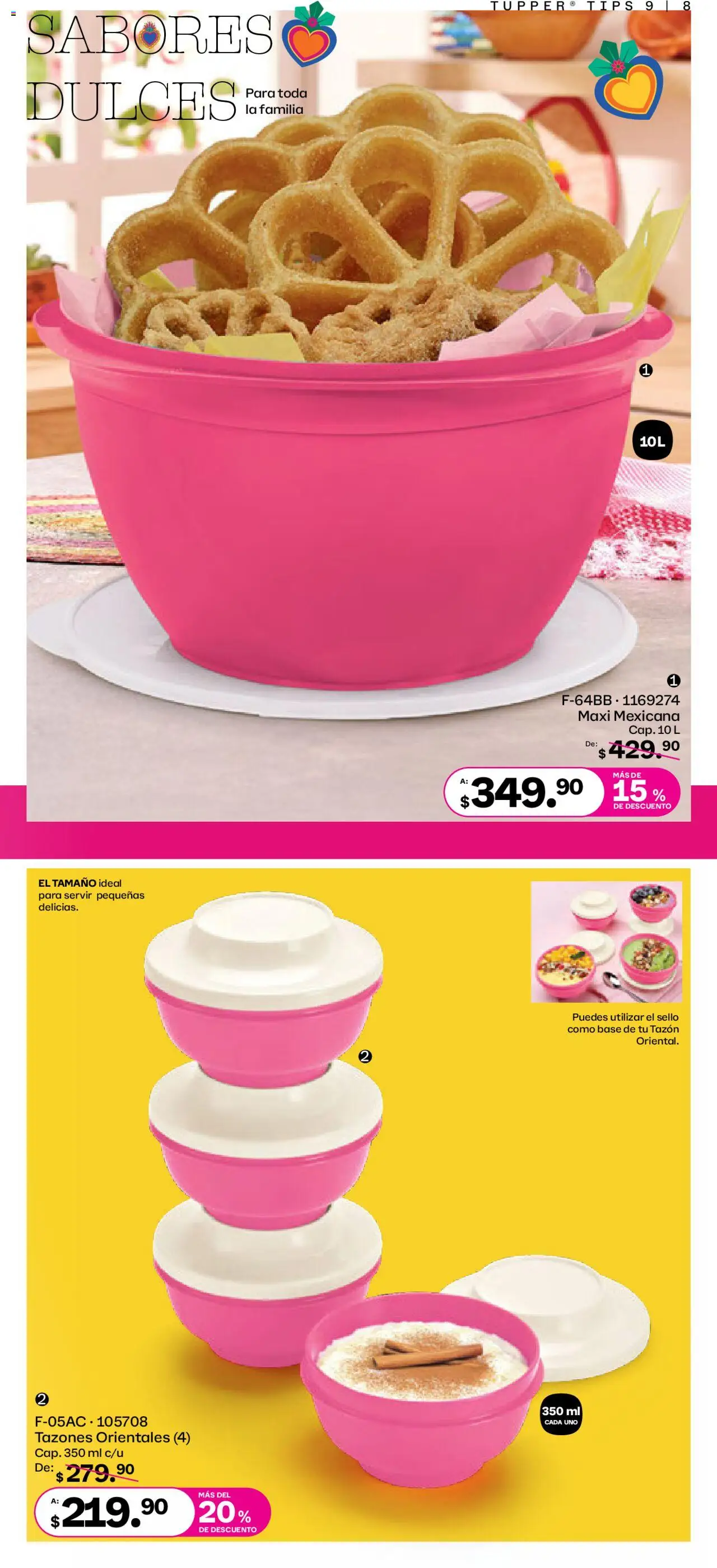 Nuevas ofertas de Tupperware válidas en toda la República Mexicana desde el 11.08.2025. ¡Encuentra las mejores ofertas en Tupperware catálogo! | Página: 8 | Productos: Dulces, Tupper