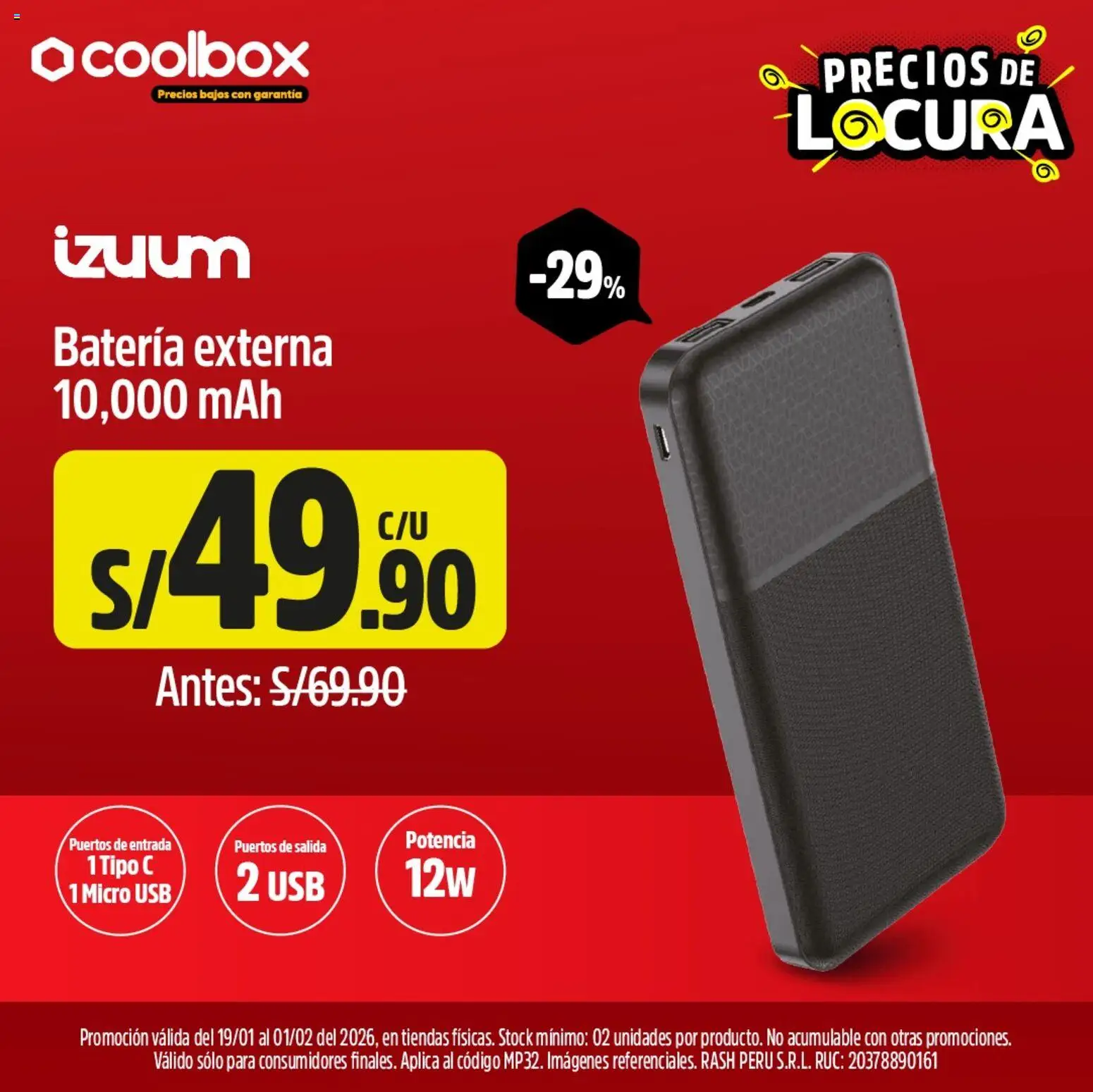 Catálogo Coolbox válido desde 19.01.2026 | Página: 3 | Productos: Batería, USB