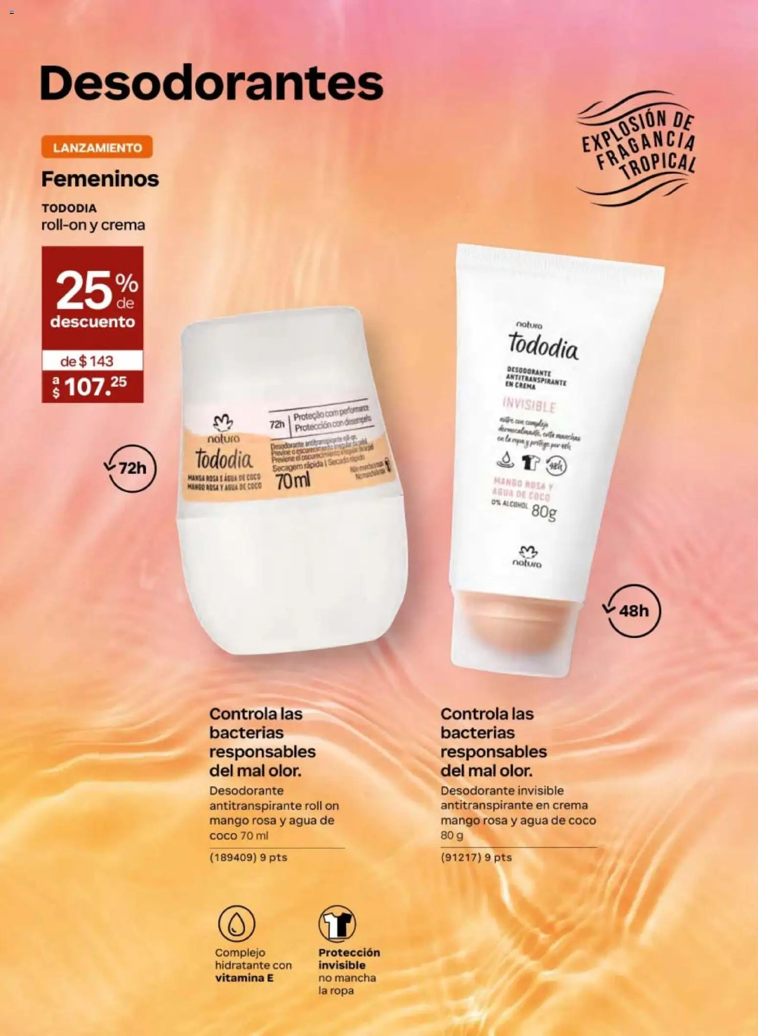 Nuevas ofertas de Natura válidas en toda la República Mexicana desde el 24.04.2026. ¡Encuentra las mejores ofertas en Natura campaña 7 2026! | Página: 146 | Productos: Antitranspirante, Mango, Ropa, Fragancia