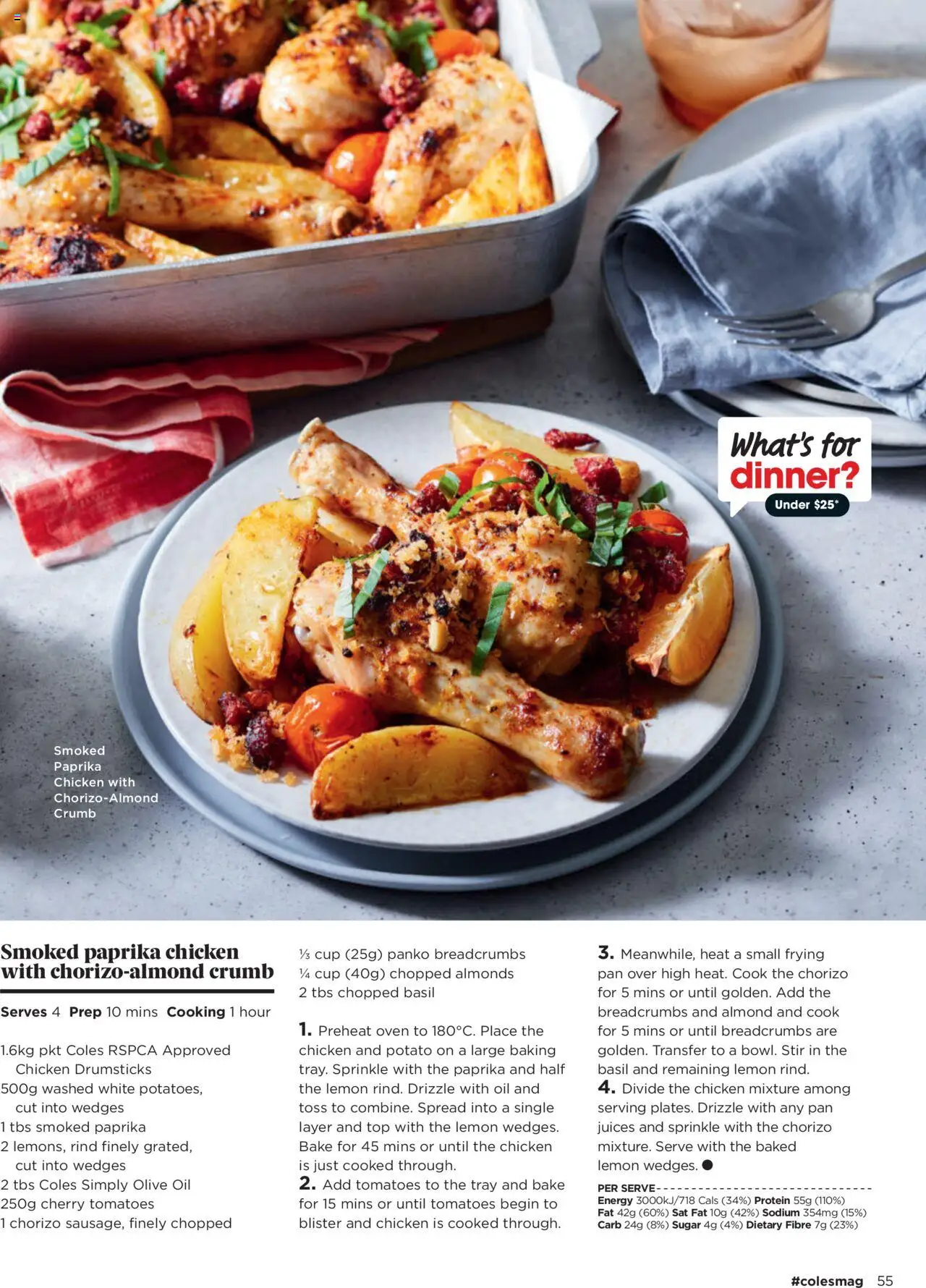 Coles catalogue - valid from 07.08.2025 | Page: 55 | Products: Almonds, Tomatoes, Olive oil, Paprika