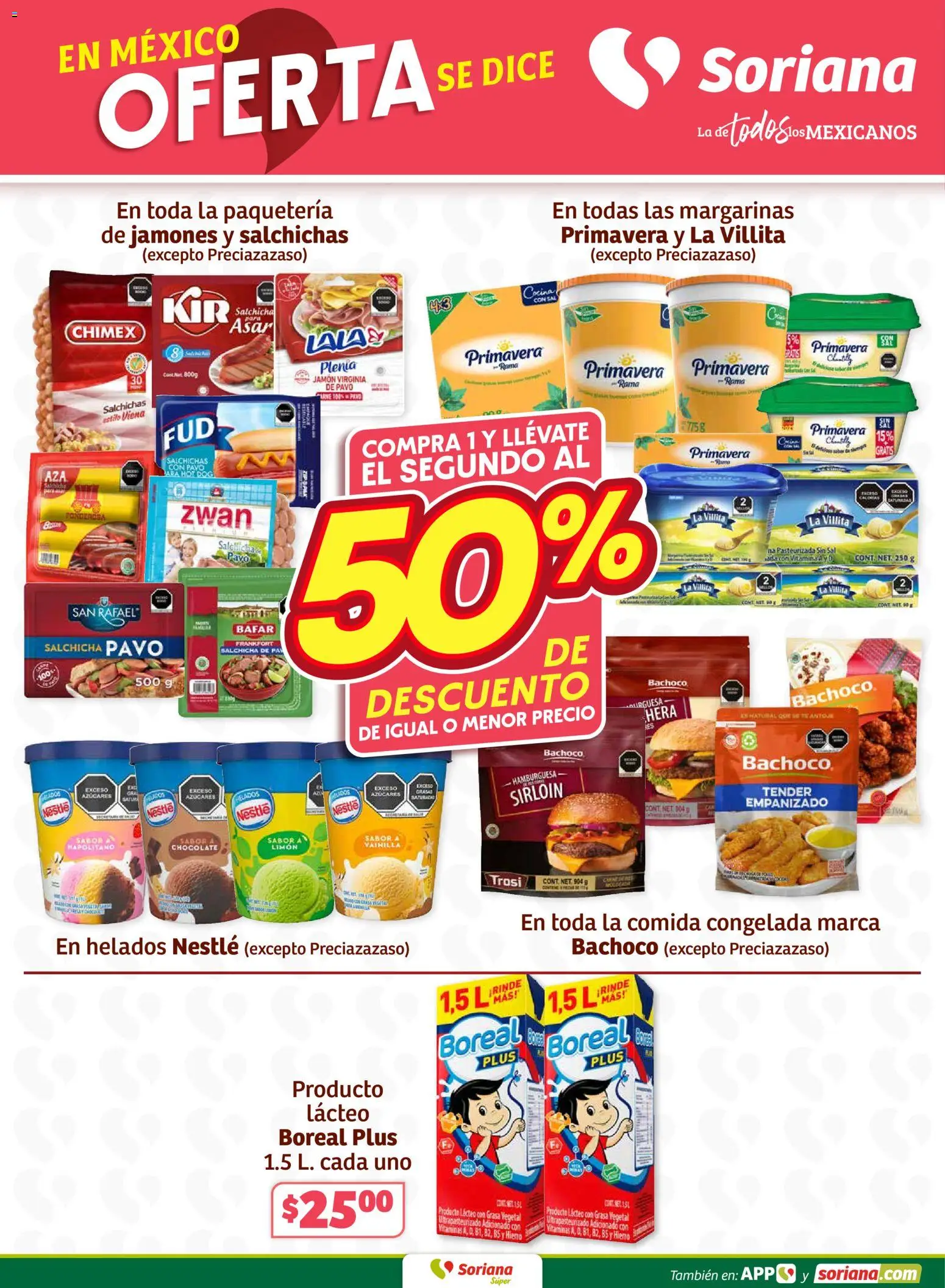Nuevas ofertas de Soriana válidas en toda la República Mexicana desde el 26.02.2026. ¡Encuentra las mejores ofertas en Soriana - Fin de Semana Súper: Chih, Delicias, Dur y Coah (excepto Saltillo)! | Página: 5 | Productos: Sal, Chocolate, Jamón, Vitaminas