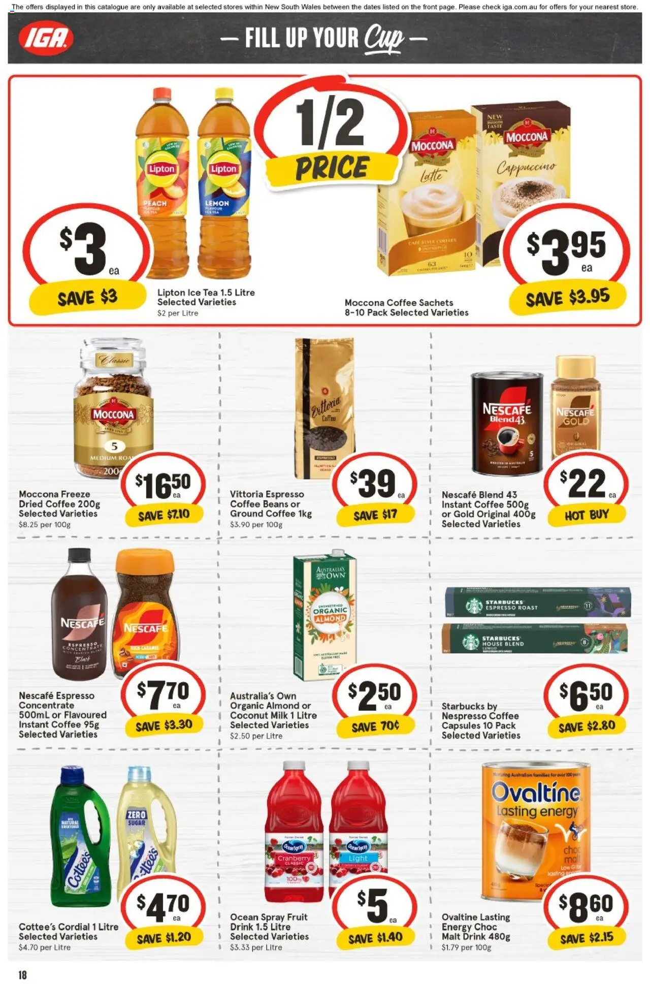 IGA catalogue - valid from 03.09.2025 | Page: 14 | Products: Energy drink, Water, Sugar, Lime