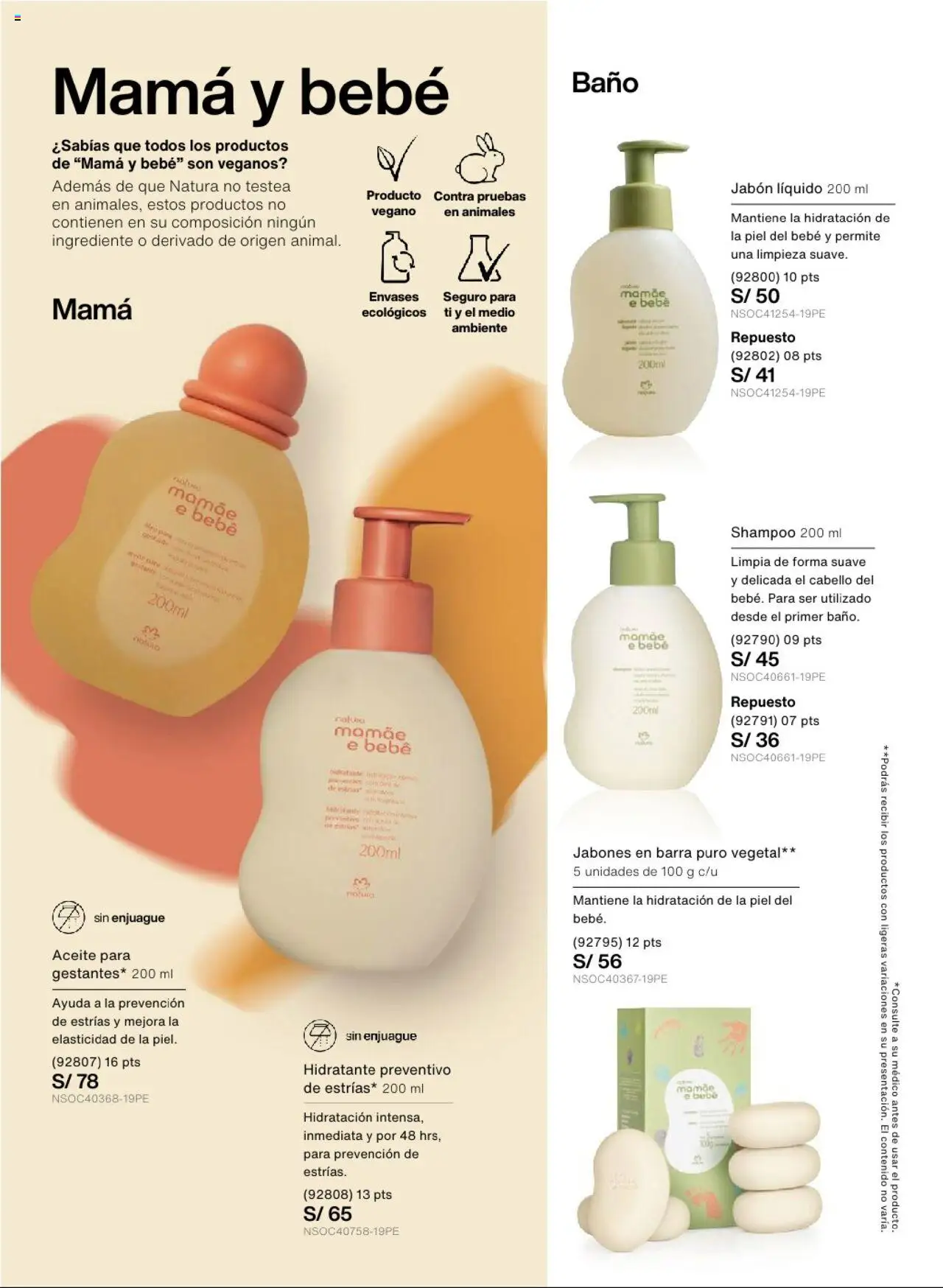 Catálogo Natura válido desde 03.09.2025 | Página: 142 | Productos: Shampoo, Jabón, Baño, Aceite