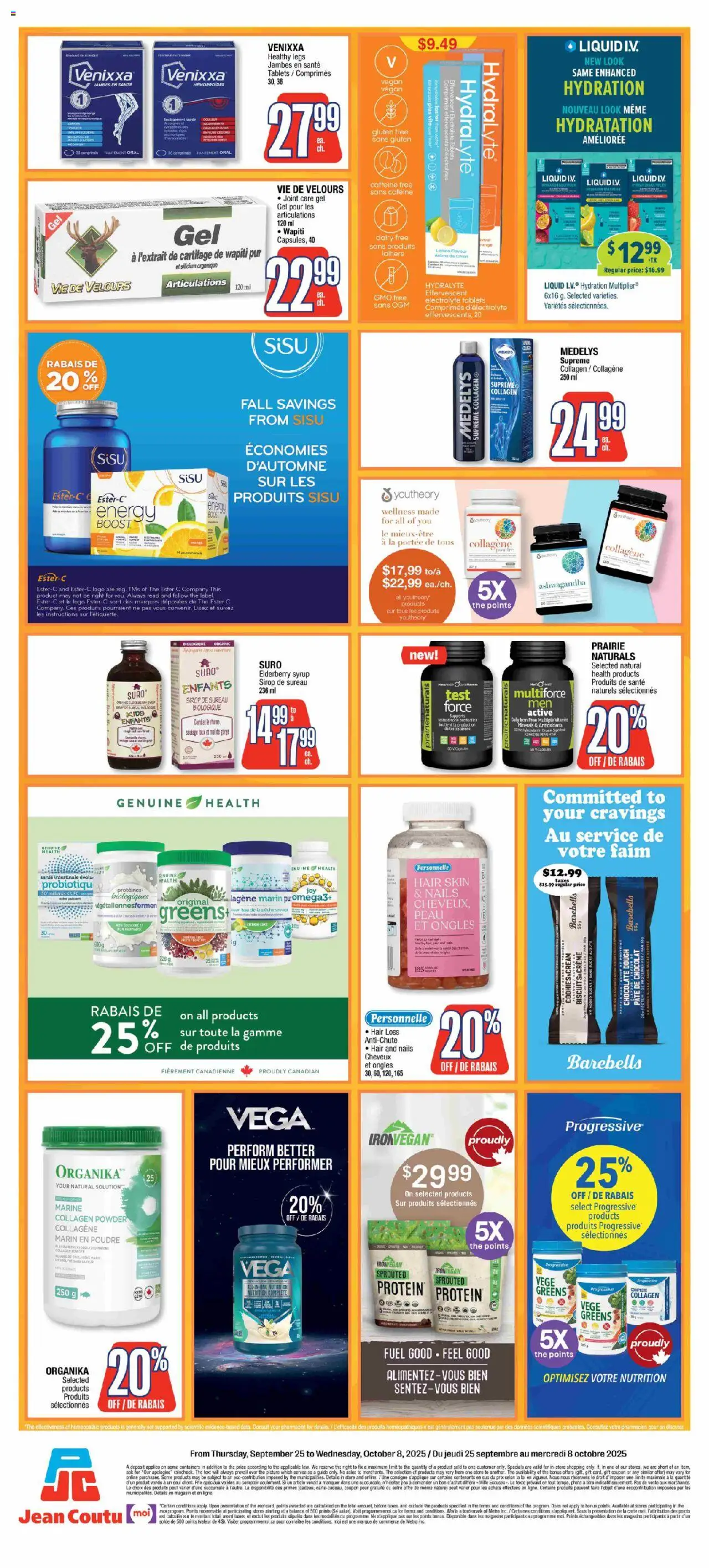Jean Coutu flyer valid from 25.09.2025 | Page: 4 | Products: Iron, Powder, Chocolate