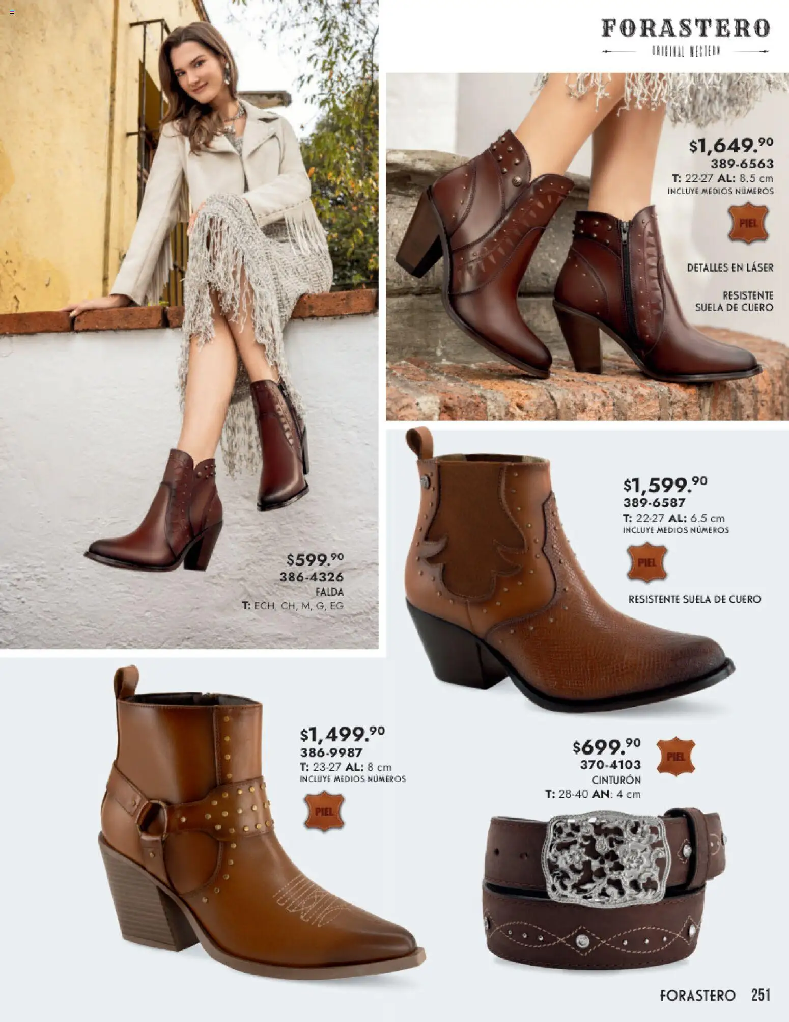 Nuevas ofertas de Andrea válidas en toda la República Mexicana desde el 25.01.2026. ¡Encuentra las mejores ofertas en Andrea catálogo Calzado Dama! | Página: 251 | Productos: Cinturón, Falda