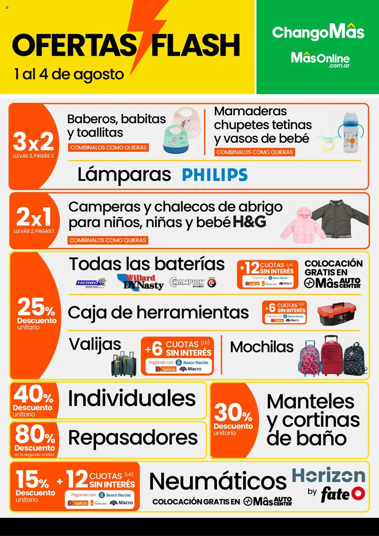 Changomas ofertas flash │ válido desde el 01.08.2025 | Página: 5 | Productos: Caja de herramientas, Cortinas, Baño, Vasos