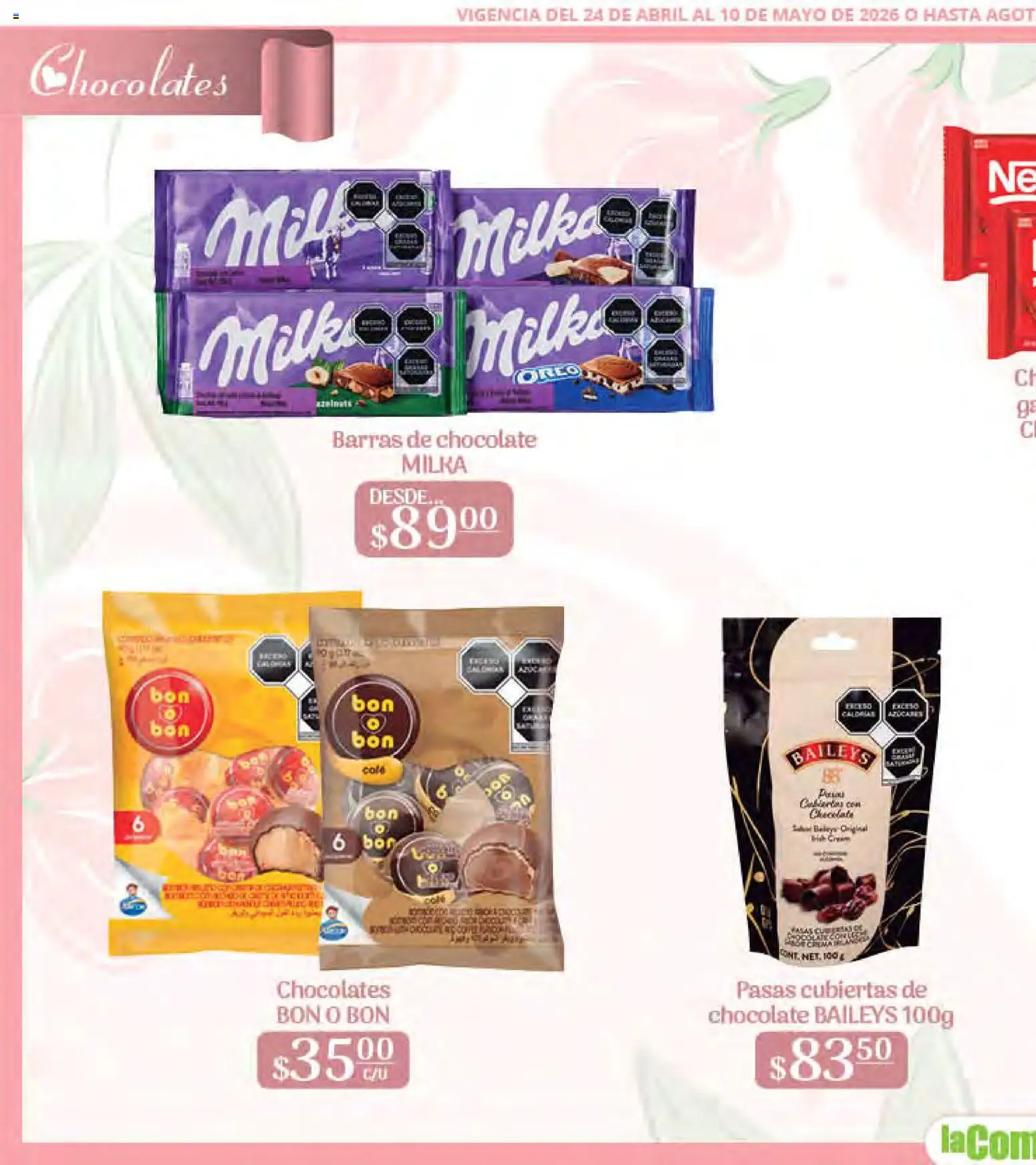Nuevas ofertas de La Comer válidas en toda la República Mexicana desde el 24.04.2026. ¡Encuentra las mejores ofertas en La Comer folleto Mamá es lo más importante! | Página: 14 | Productos: Chocolate