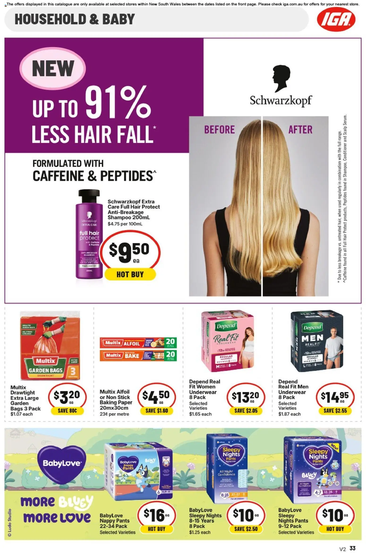 IGA catalogue - valid from 04.03.2026 | Page: 36 | Products: Household, Conditioner, Pants, Underwear