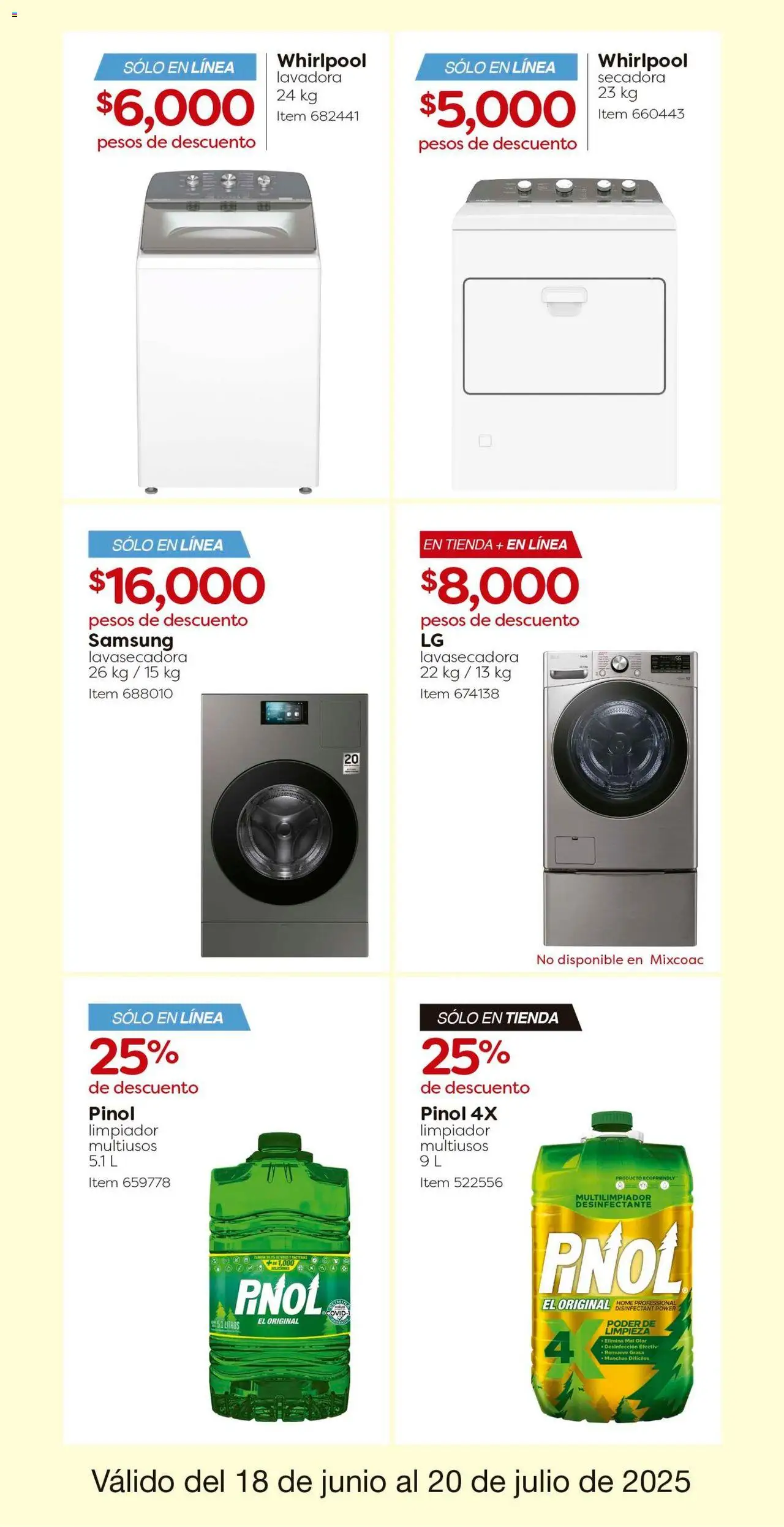 Nuevas ofertas de Costco válidas en toda la República Mexicana desde el 18.06.2025. ¡Encuentra las mejores ofertas en Costco catálogo! | Página: 9 | Productos: Secadora, Limpiador, Desinfectante, Lavadora