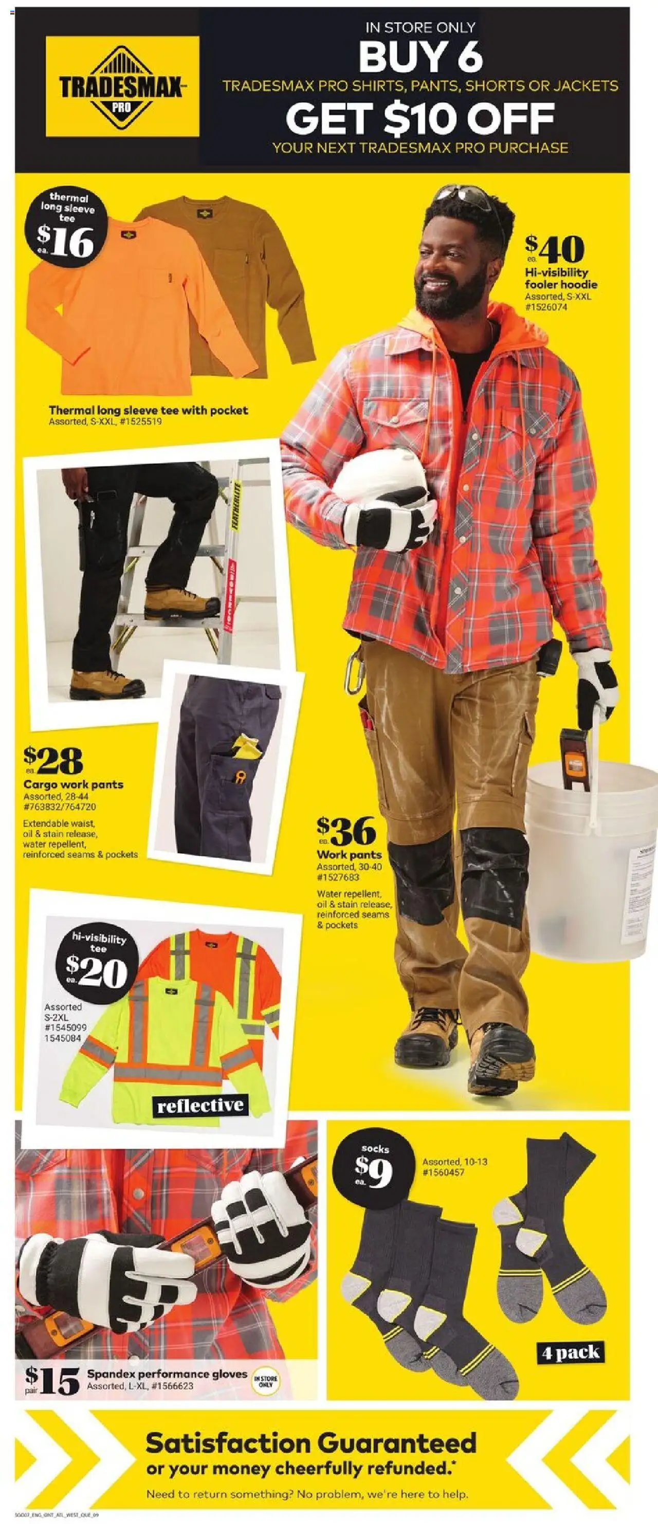 Giant Tiger flyer valid from 17.09.2025 | Page: 11 | Products: Gloves, T-shirt, Hoodie, Socks