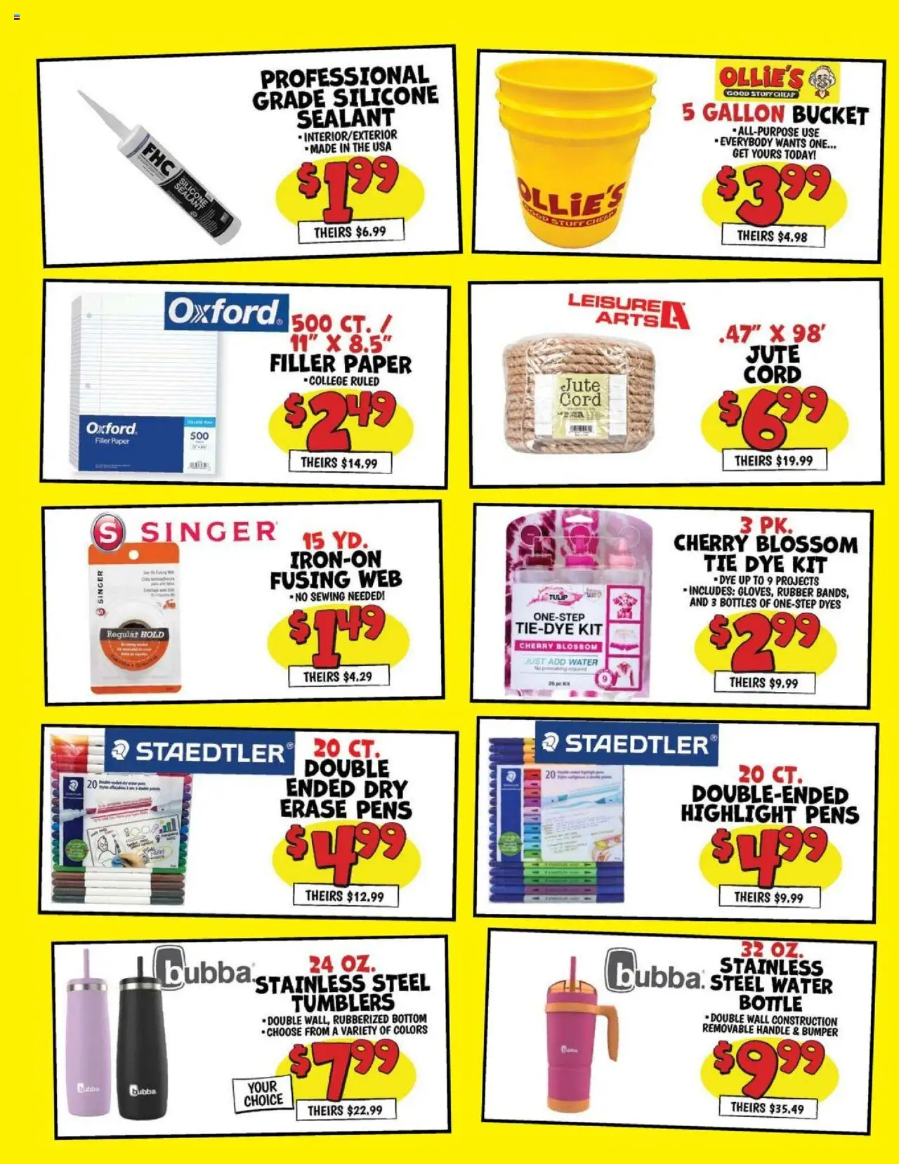 Ollie's Weekly Ad - valid from 19.09.2025 | Page: 4 | Products: Sealant, Water, Pc