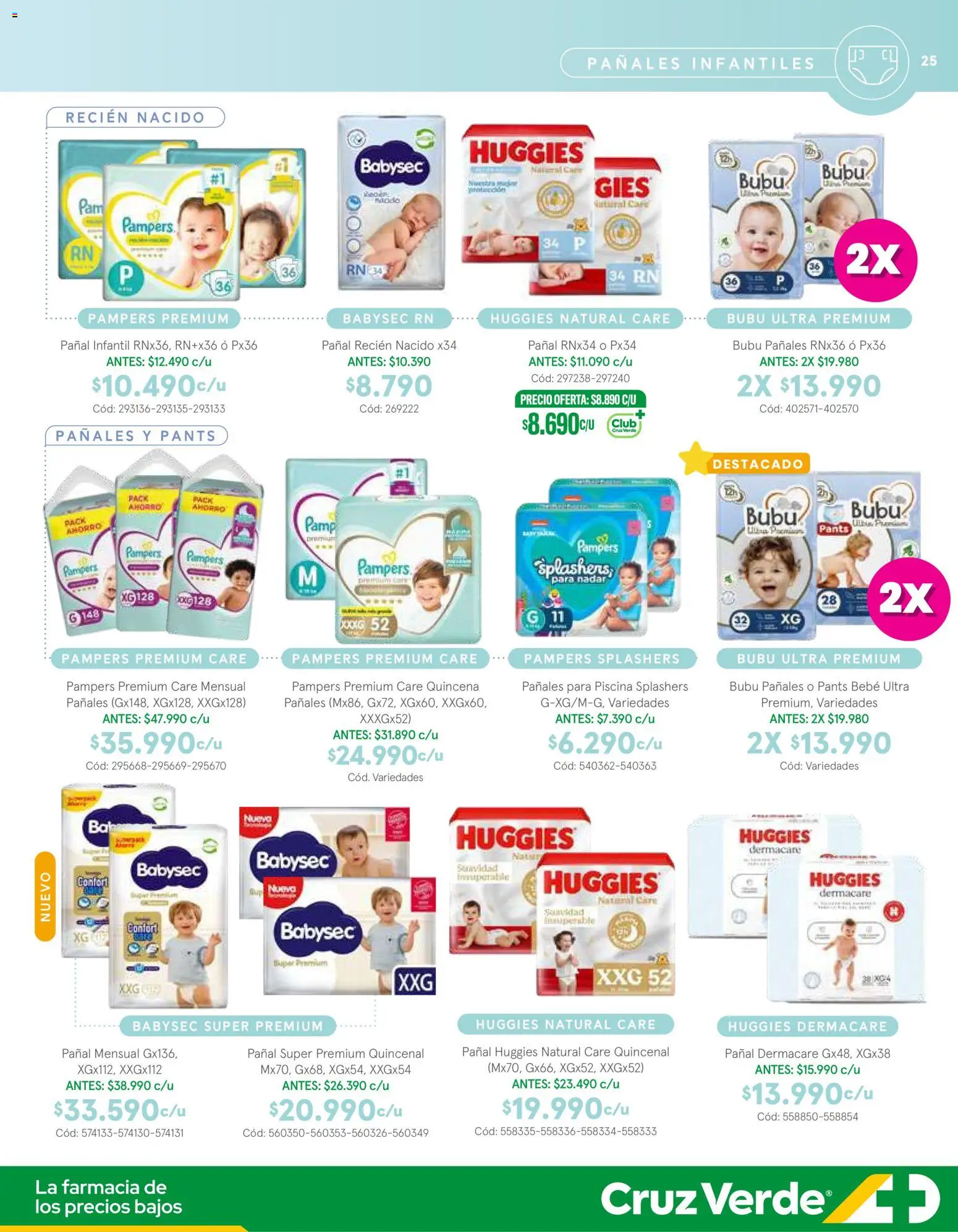 Belleza y Cuidado Personal Cruz Verde │ válido desde el 05.12.2025 | Página: 25 | Productos: Pañales