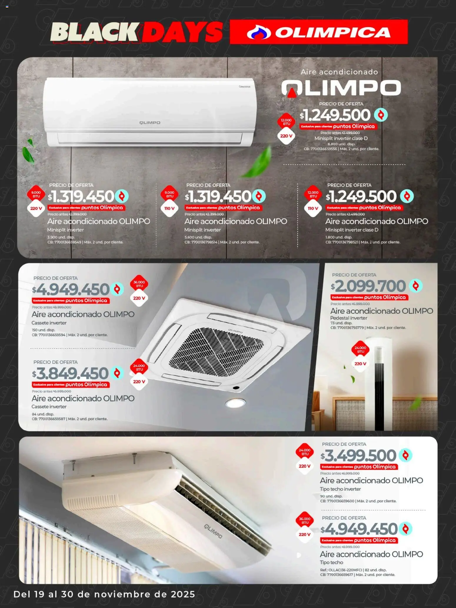 Olímpica revista - valida desde el 19.11.2025 | Página: 10 | Productos: Aire acondicionado