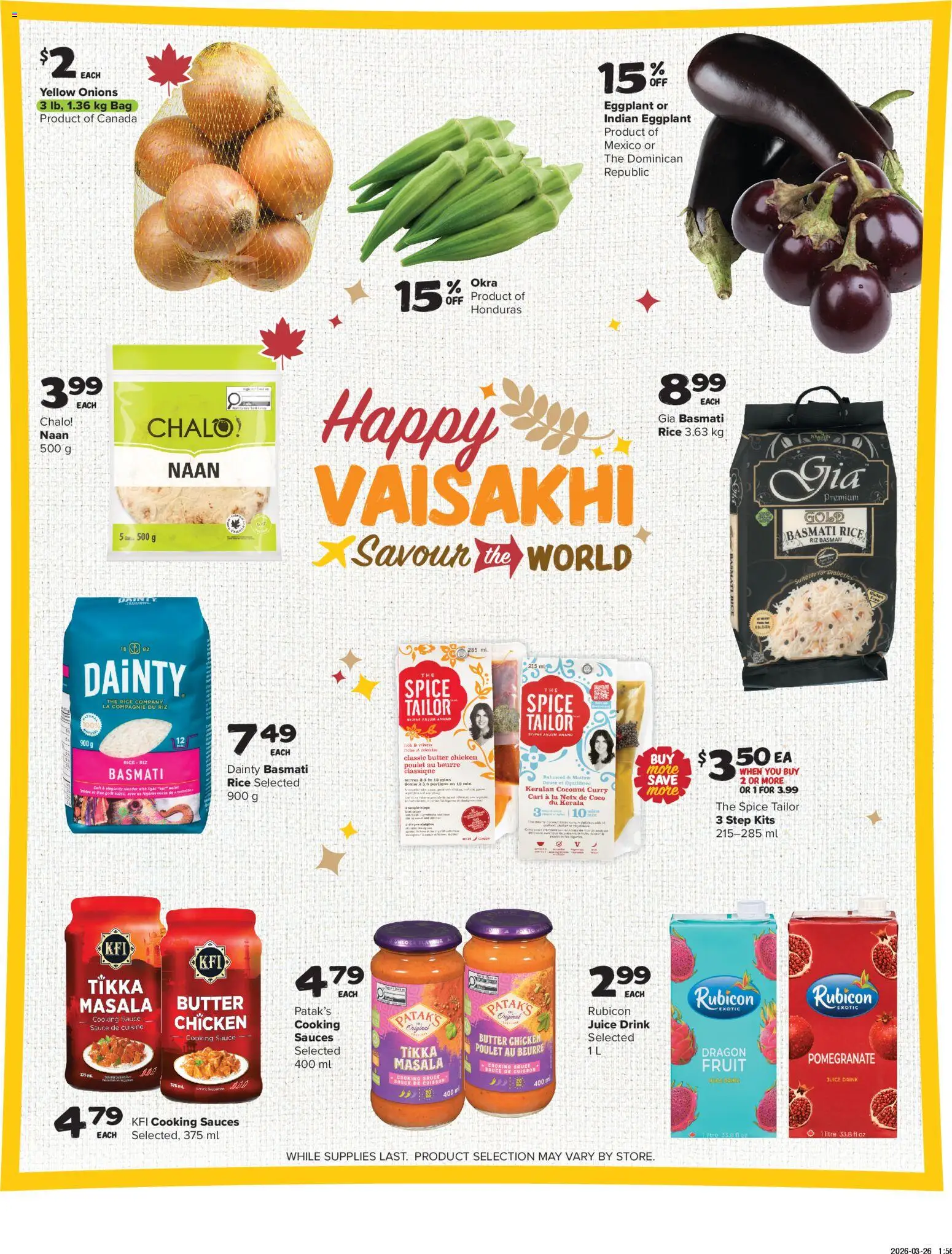 Thrifty Foods flyer valid from 09.04.2026 | Page: 15 | Products: Rice, Bag, Butter, Chicken