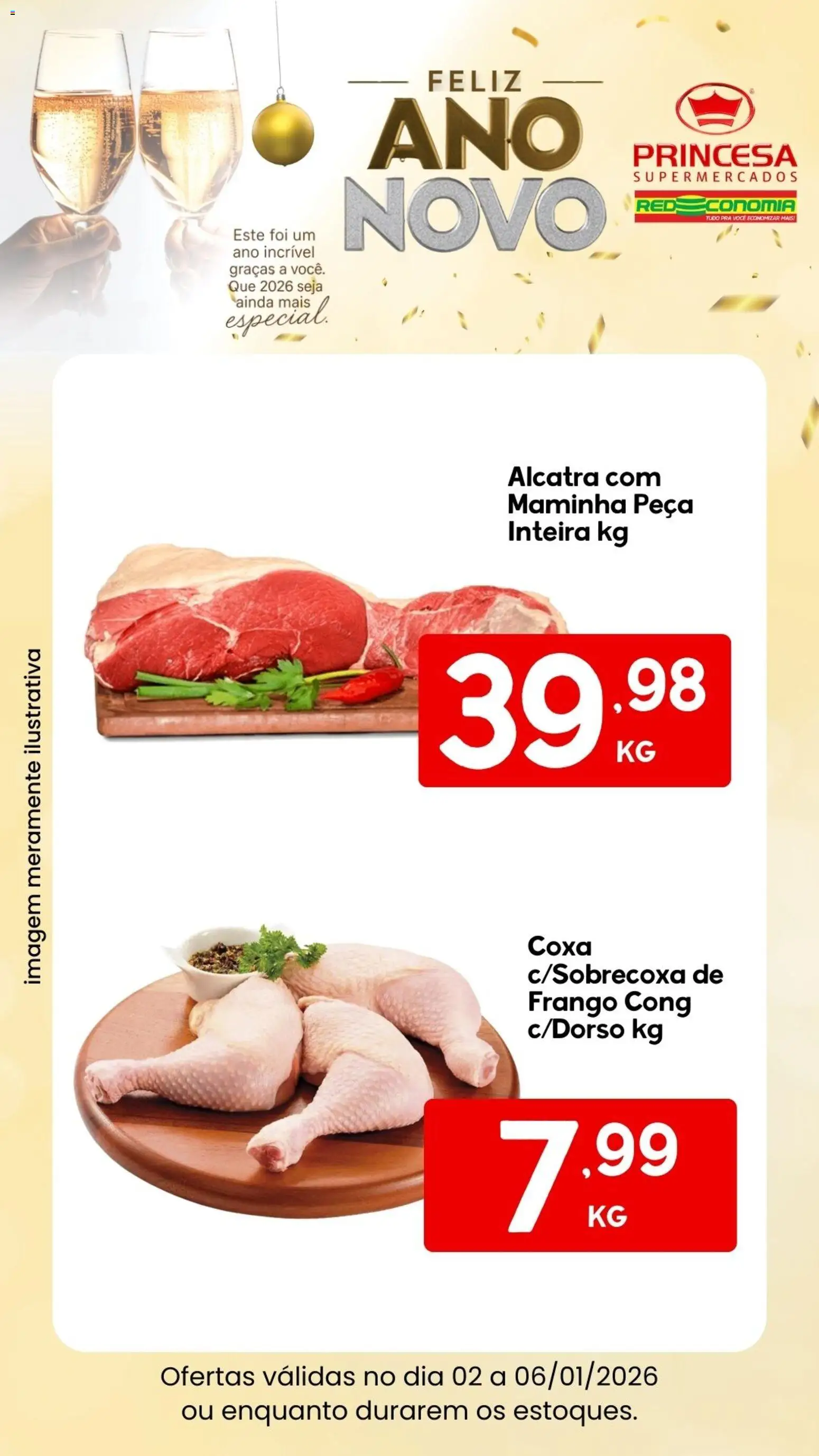 Princesa Folheto - válido de 02.01.2026 | Página: 4 | Produtos: Alcatra, Maminha, Frango