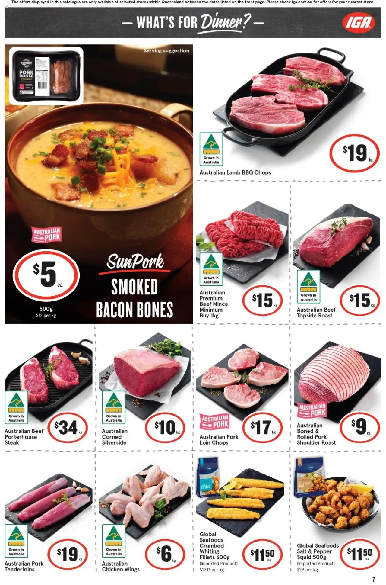 IGA catalogue - valid from 20.08.2025 | Page: 8 | Products: Bacon, Lamb, Steak, Salt