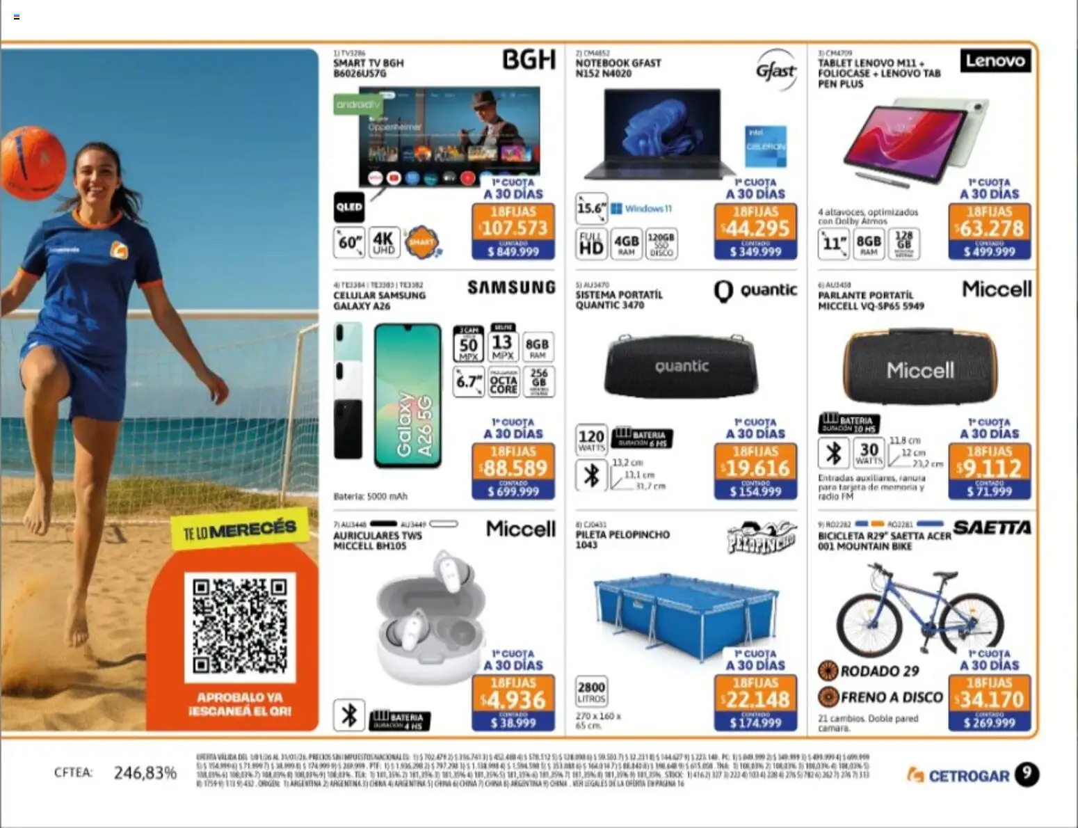 Cetrogar catálogo │ válido desde el 02.01.2026 | Página: 9 | Productos: Radio, Disco, Pileta, Notebook