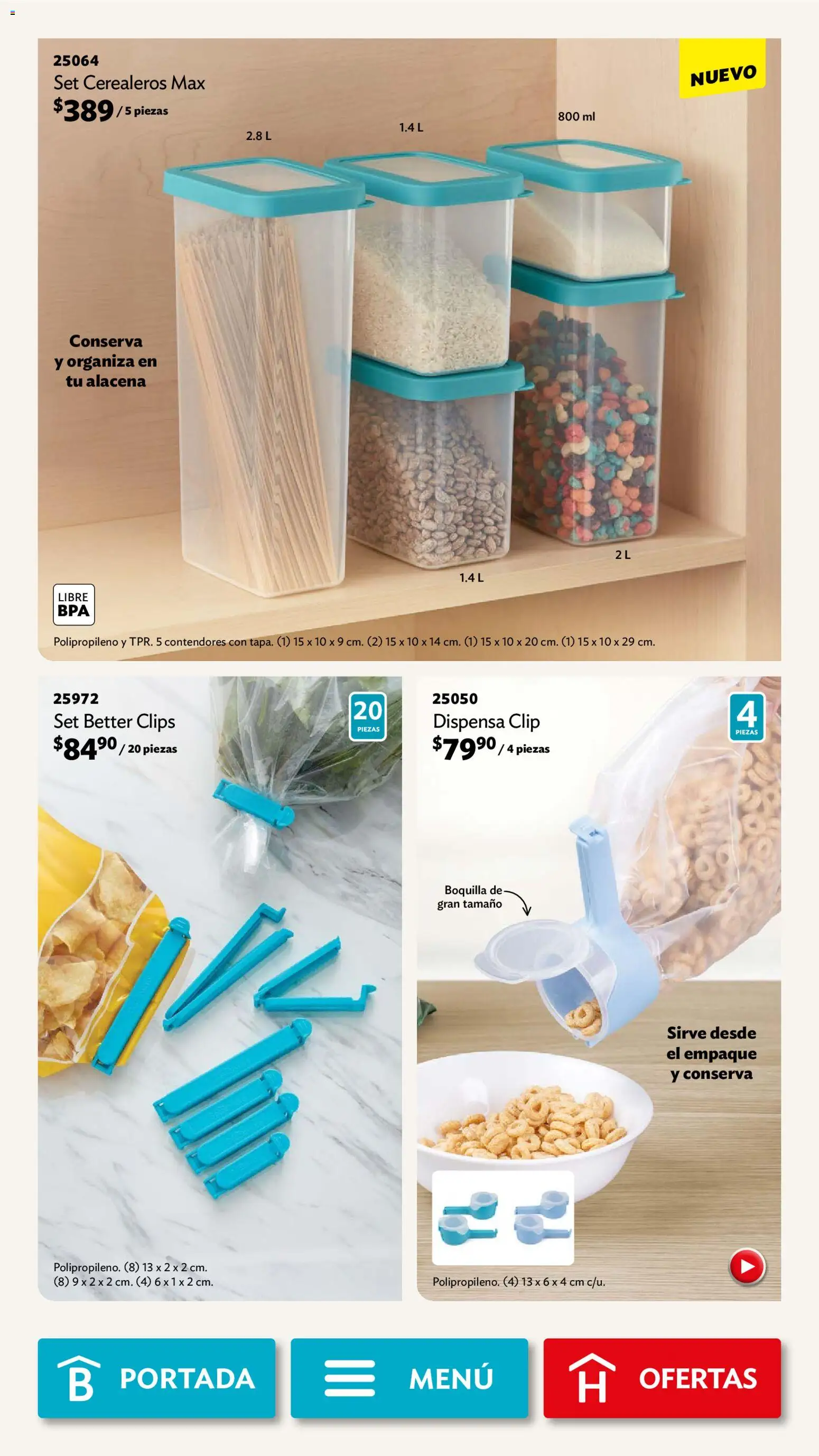 Nuevas ofertas de Betterware válidas en toda la República Mexicana desde el 01.12.2025. ¡Encuentra las mejores ofertas en Betterware campaña 12 2025! | Página: 60 | Productos: Alacena