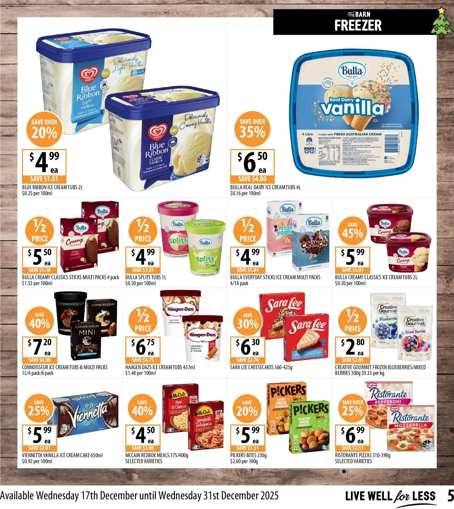 Supabarn catalogue - valid from 17.12.2025 | Page: 5 | Products: Light, Cream, Blueberries, Freezer