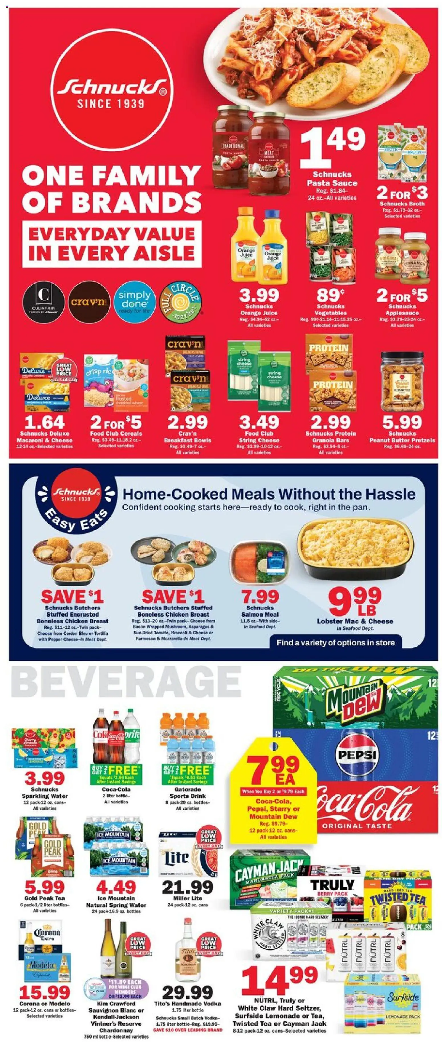 Schnucks Weekly Ad - valid from 21.01.2026 | Page: 3 | Products: Wine, Vodka, Vegetables, Sauce