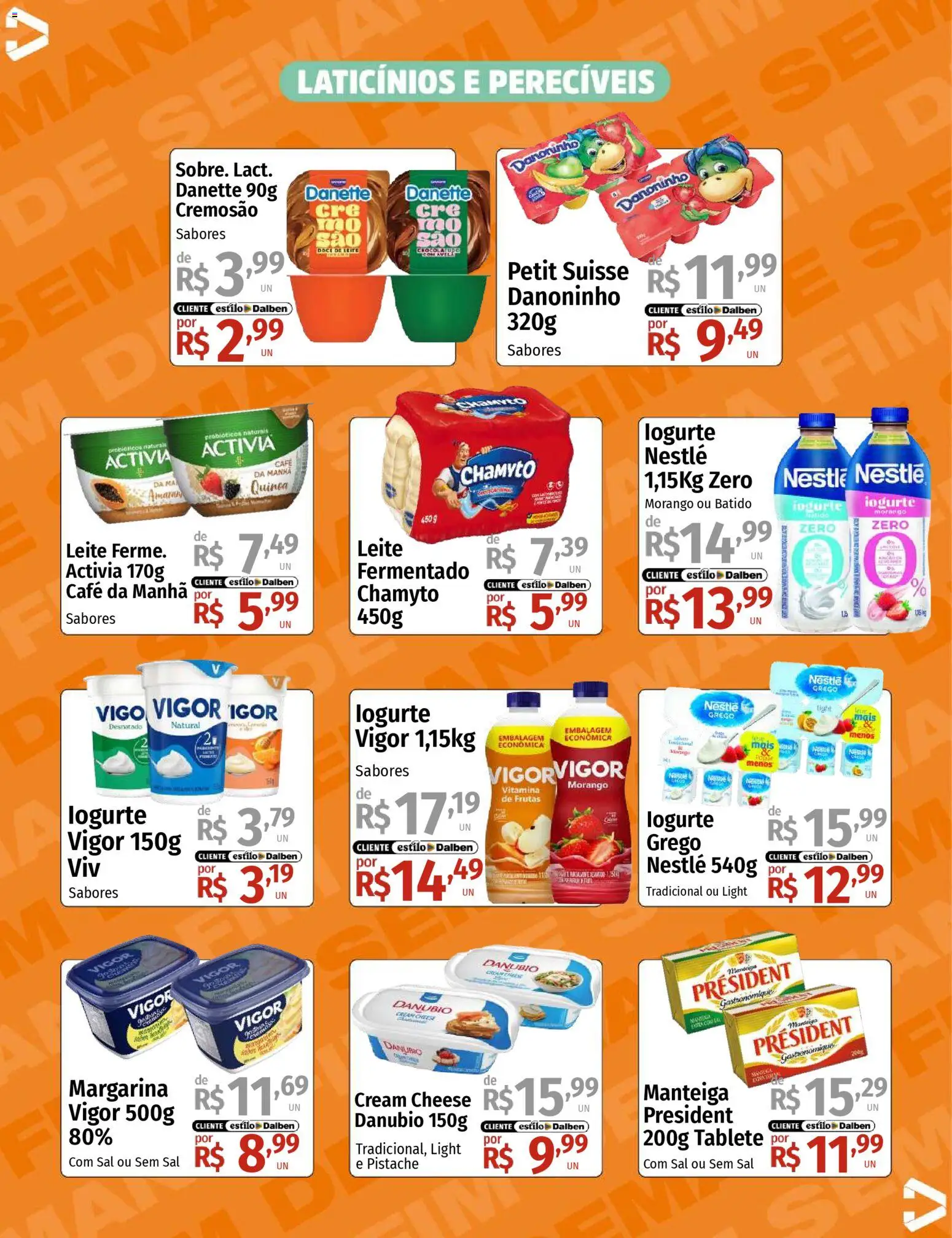Supermercado Dalben Folheto - válido de 20.02.2026 | Página: 9 | Produtos: Probióticos, Manteiga, Cream cheese, Margarina