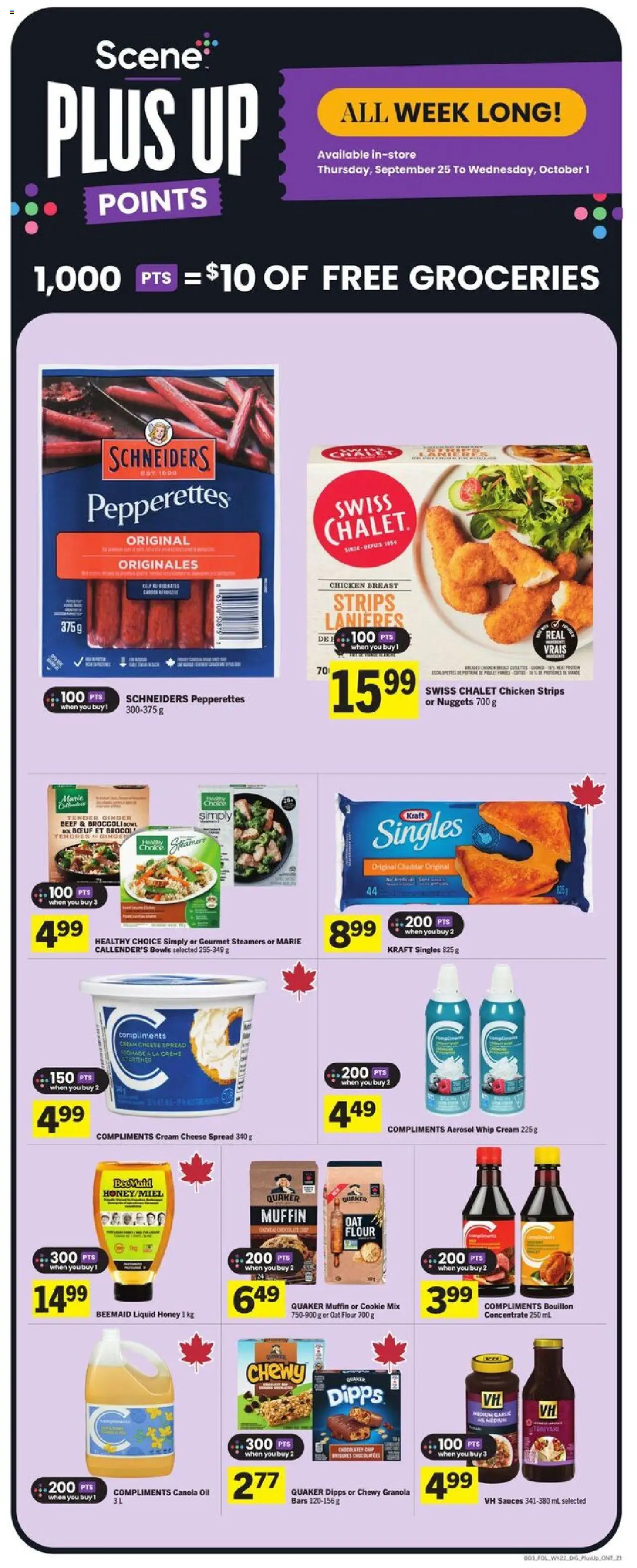 Foodland flyer valid from 25.09.2025 | Page: 3 | Products: Beef, Cream, Cheese, Oil