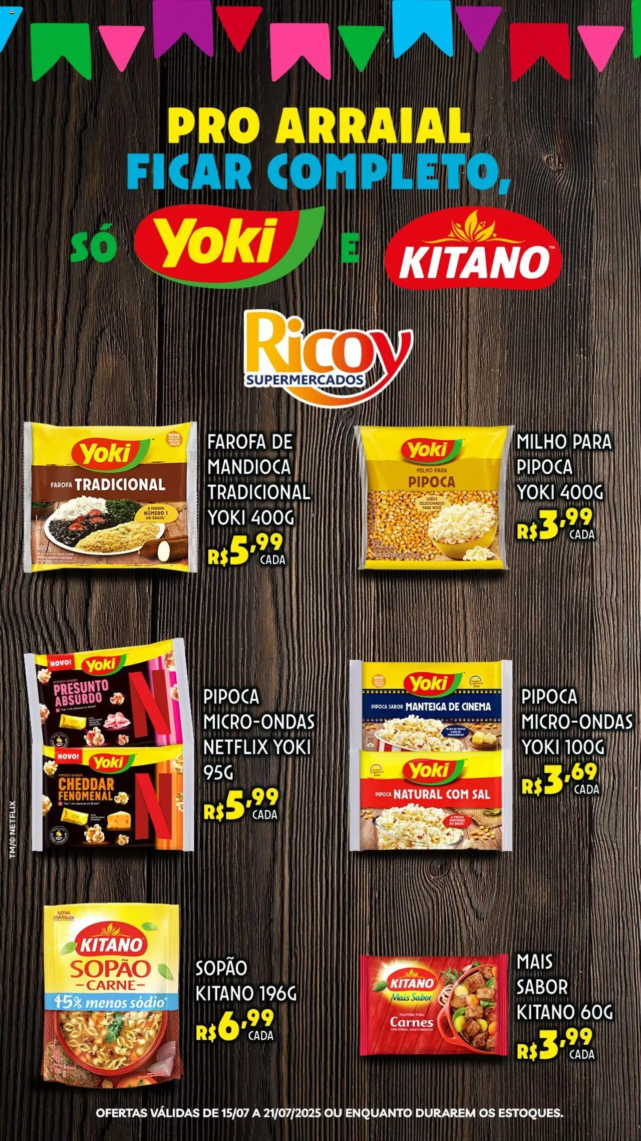 Ricoy Folheto - válido de 15.07.2025 | Página: 1 | Produtos: Manteiga, Cheddar, Microondas, Pipoca