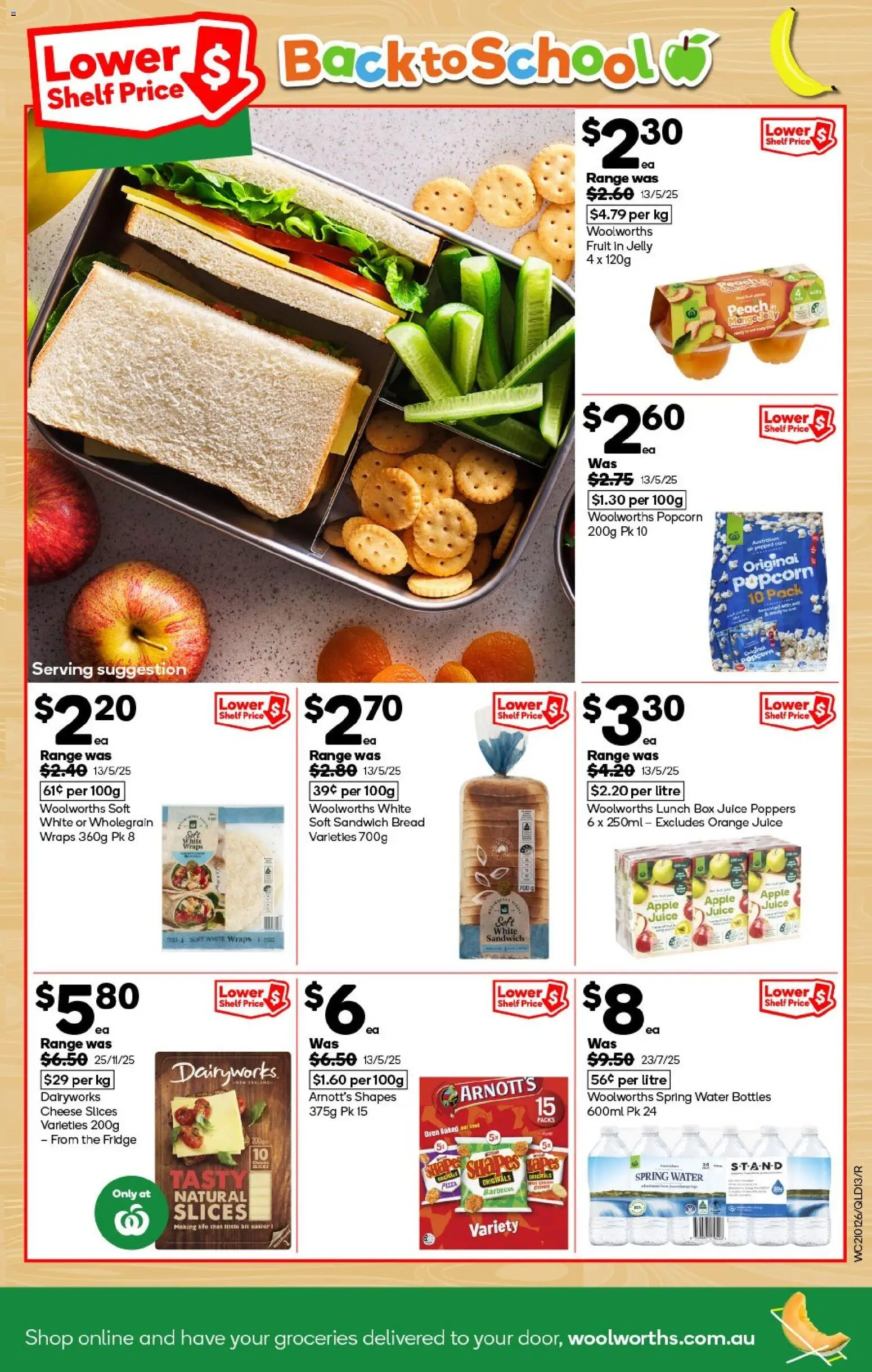 Woolworths catalogue - valid from 21.01.2026 | Page: 13 | Products: Bread, Water, Mango, Peach