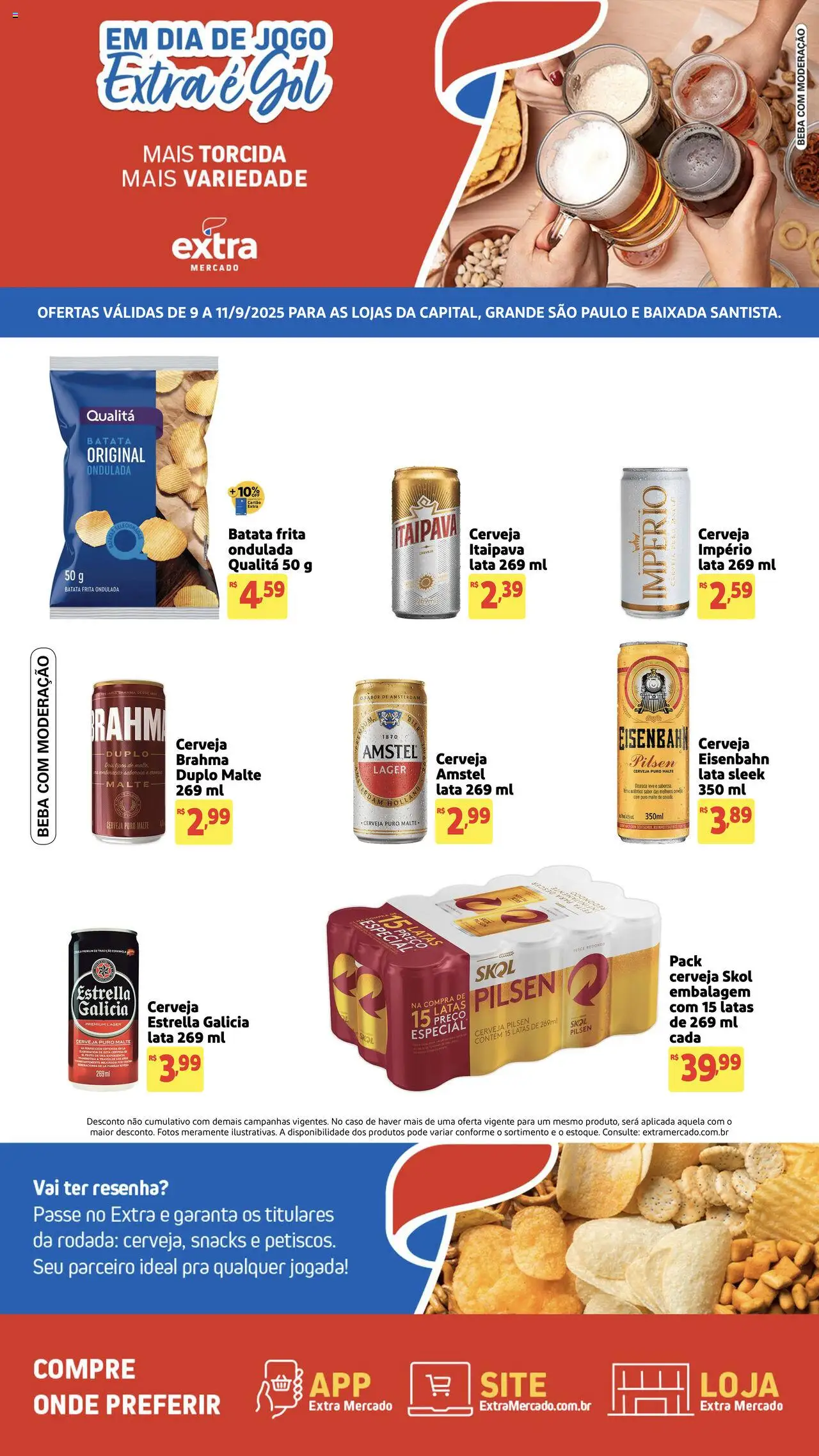 Extra Folheto - válido de 09.09.2025 | Página: 1 | Produtos: Eisenbahn, Cerveja, Batata, Batata frita